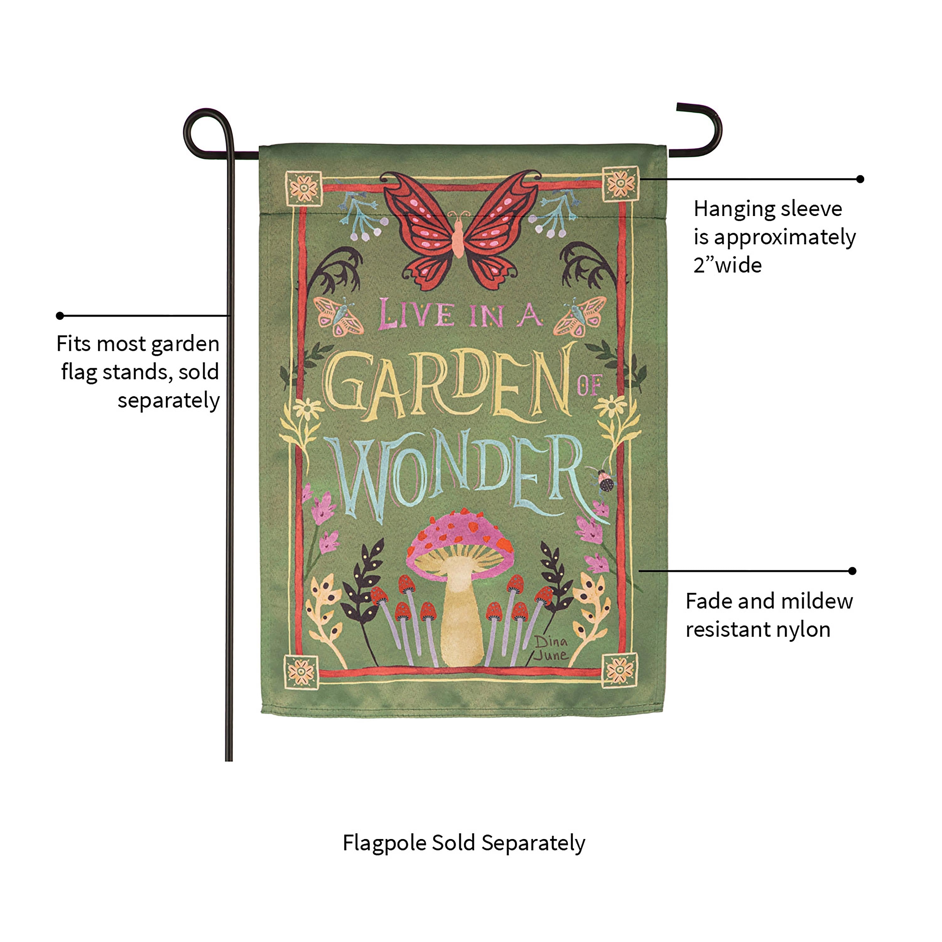 Garden of Wonder Suede Garden Flag - Sports Collectibles, Sports Memorabilia, Sports Fan Shop, Sports Gifts