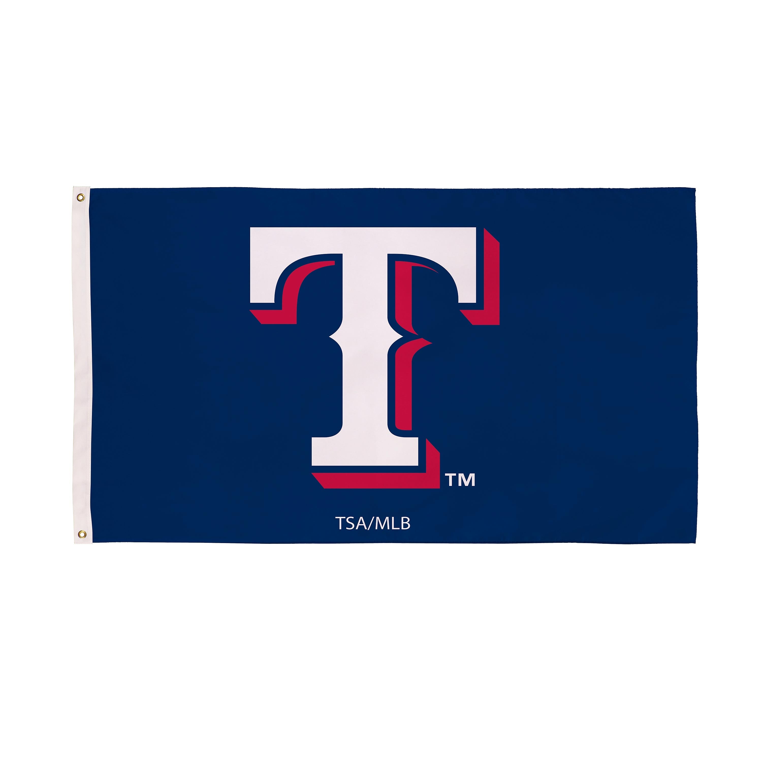 Texas Rangers Single Sided Flag w/ 2 Grommets, 3'x5' - Sports Collectibles, Sports Memorabilia, Sports Fan Shop, Sports Gifts