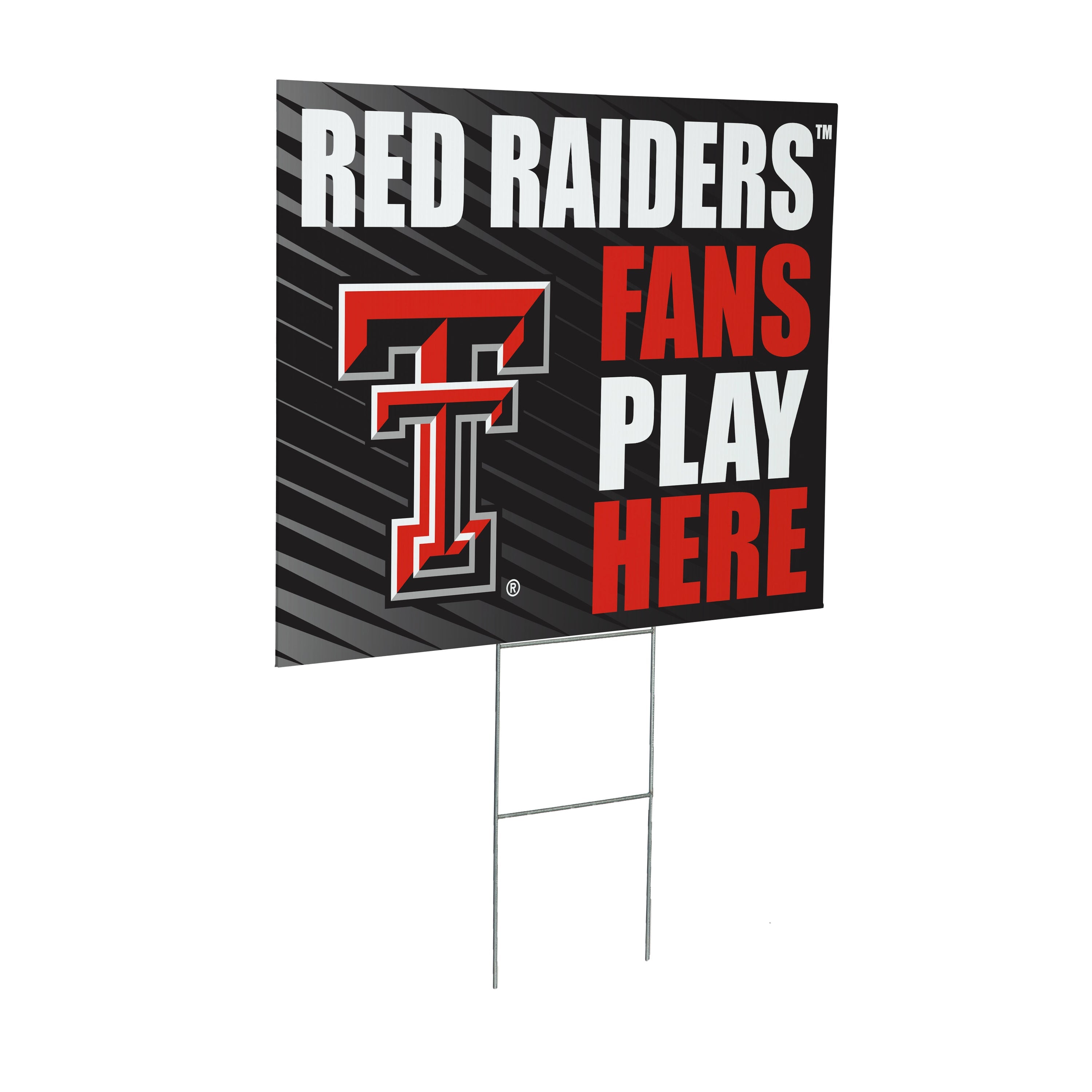 Texas Tech University Coroplast Yard Sign "Fans Play Here" - Sports Collectibles, Sports Memorabilia, Sports Fan Shop, Sports Gifts