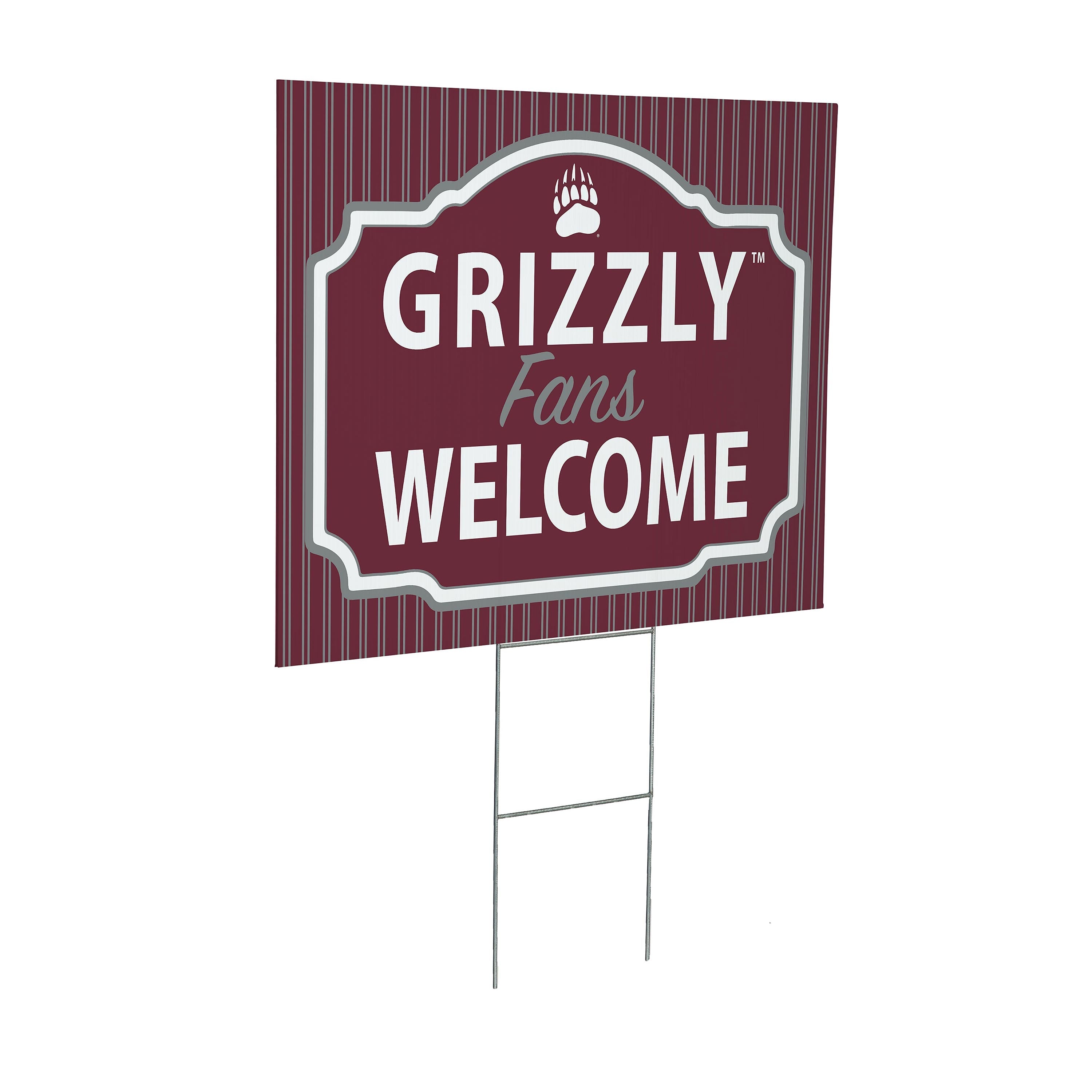 University of Montana Coroplast Yard Sign, "Fans Welcome" - Sports Collectibles, Sports Memorabilia, Sports Fan Shop, Sports Gifts