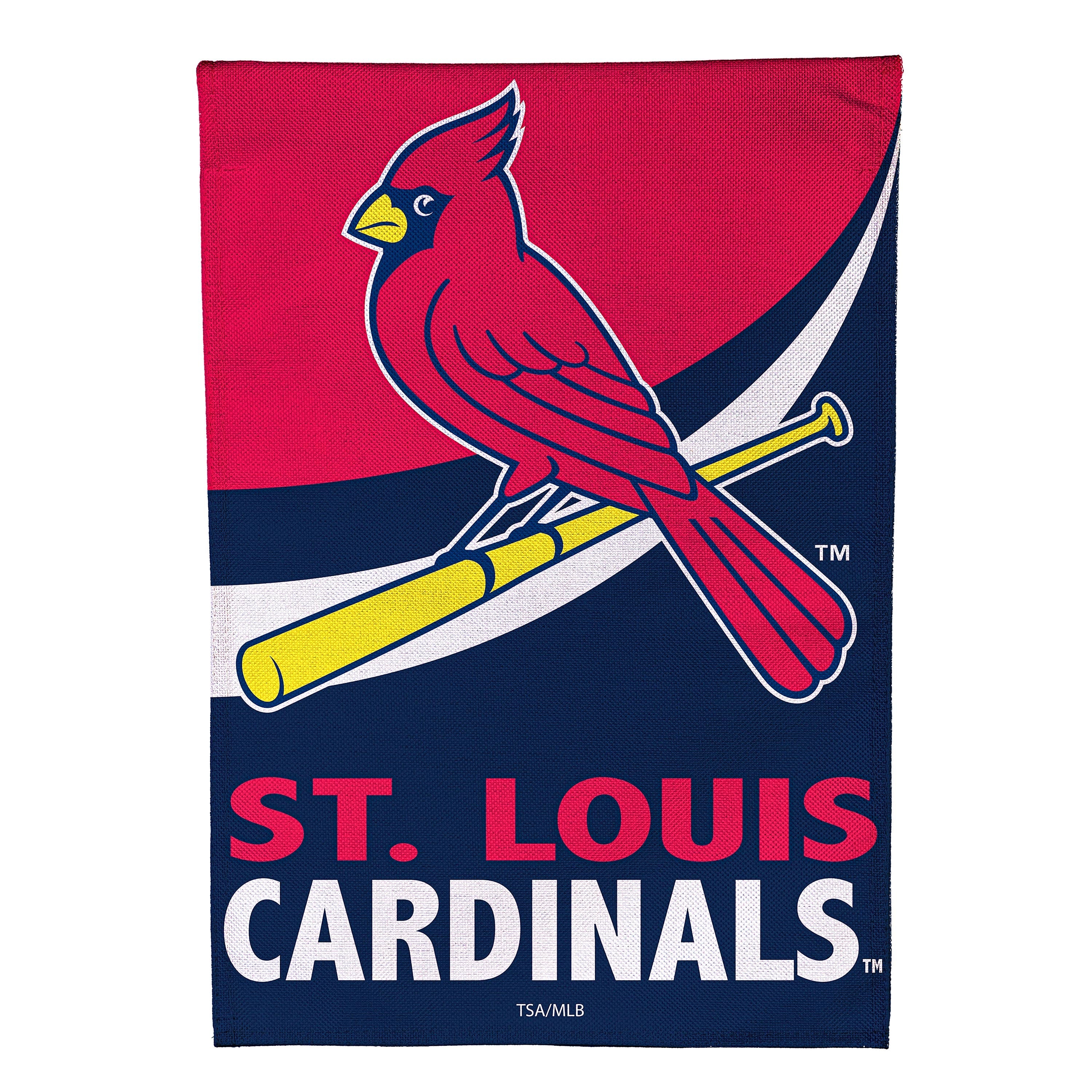 St Louis Cardinals Burlap House Flag - Sports Collectibles, Sports Memorabilia, Sports Fan Shop, Sports Gifts
