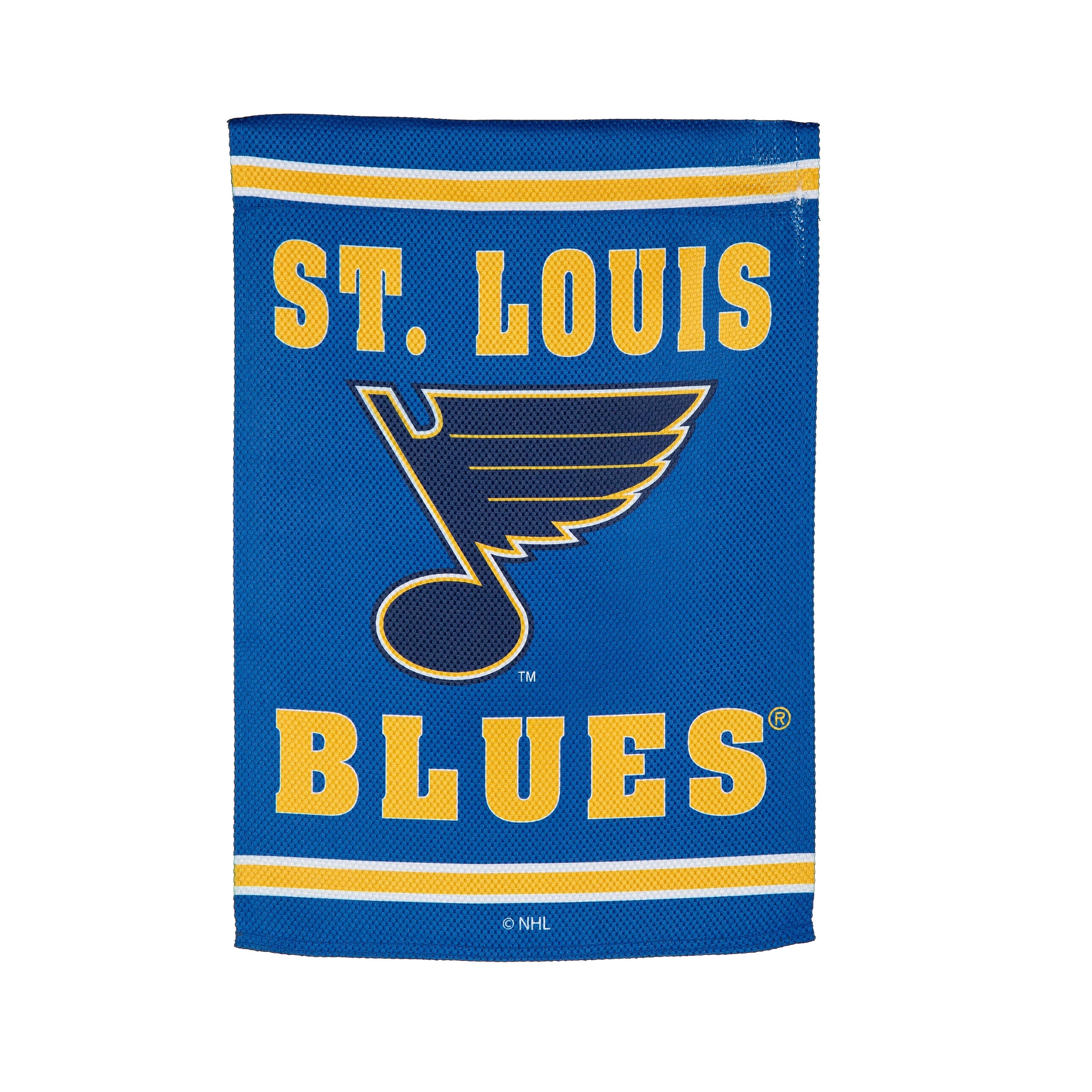 Embossed Suede Flag, GDN Size, St Louis Blues - Sports Gifts, Sports Memorabilia, Sports Collectibles, Fan Shop
