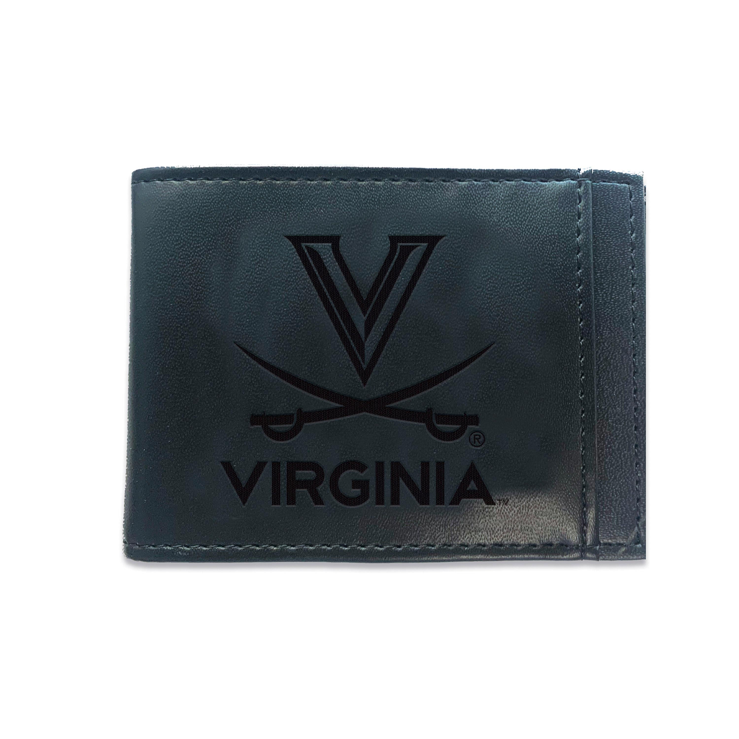 Front Pocket Wallet w/ RFID Blocking, University of Virginia, Black - Sports Gifts, Sports Memorabilia, Sports Collectibles, Fan Shop