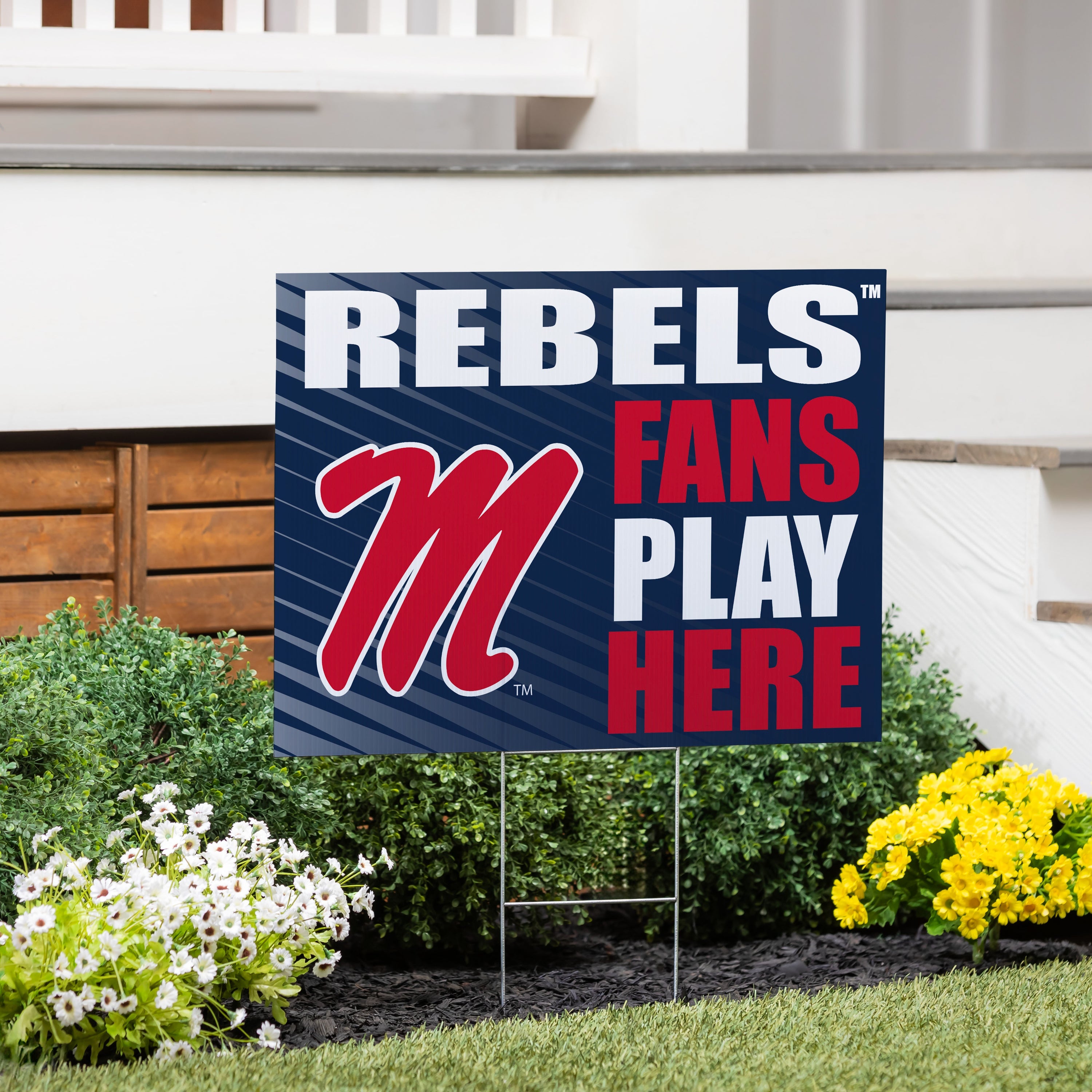 University of Mississippi Coroplast Yard Sign "Fans Play Here" - Sports Collectibles, Sports Memorabilia, Sports Fan Shop, Sports Gifts