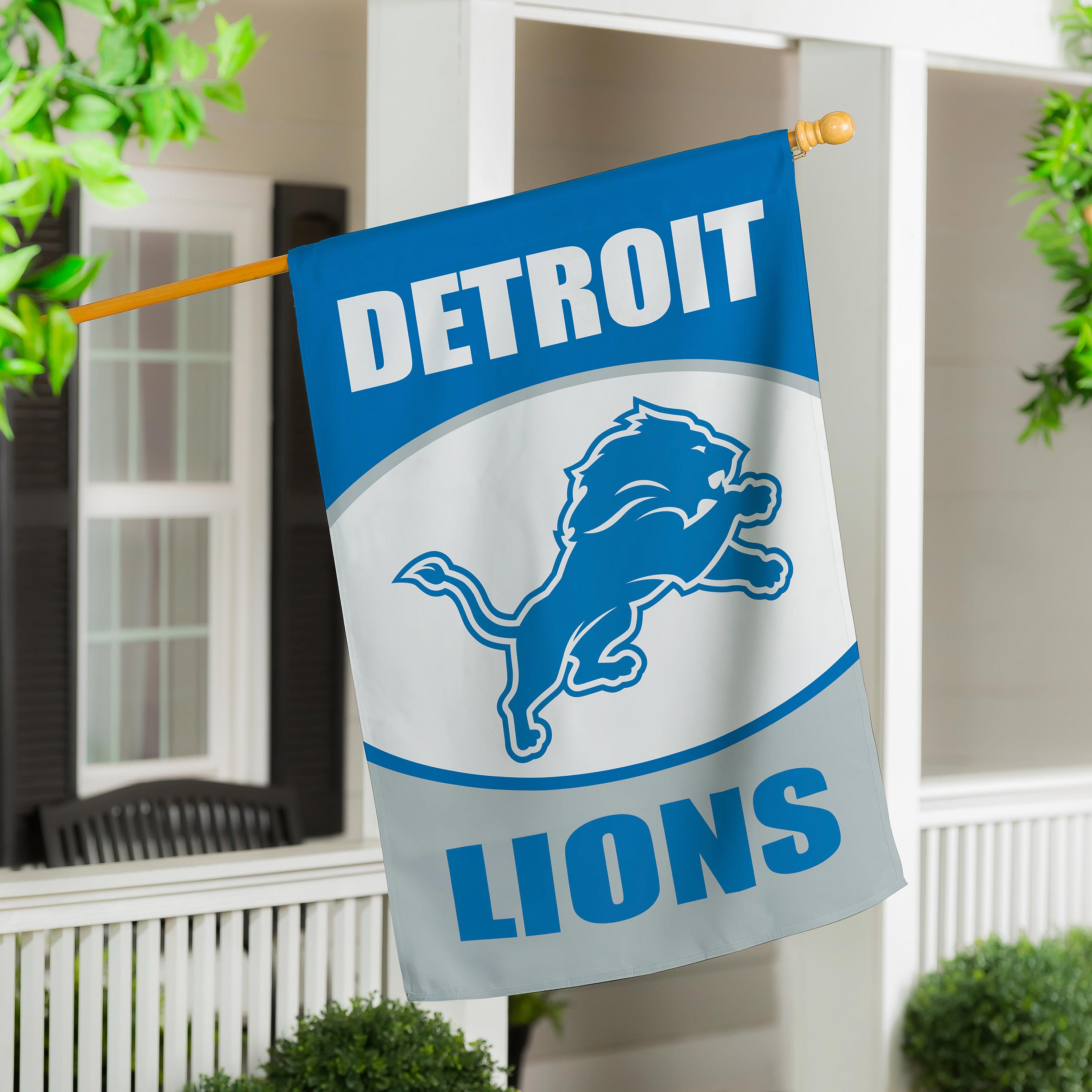 Detroit Lions Suede Flag, House - Sports Collectibles, Sports Memorabilia, Sports Fan Shop, Sports Gifts