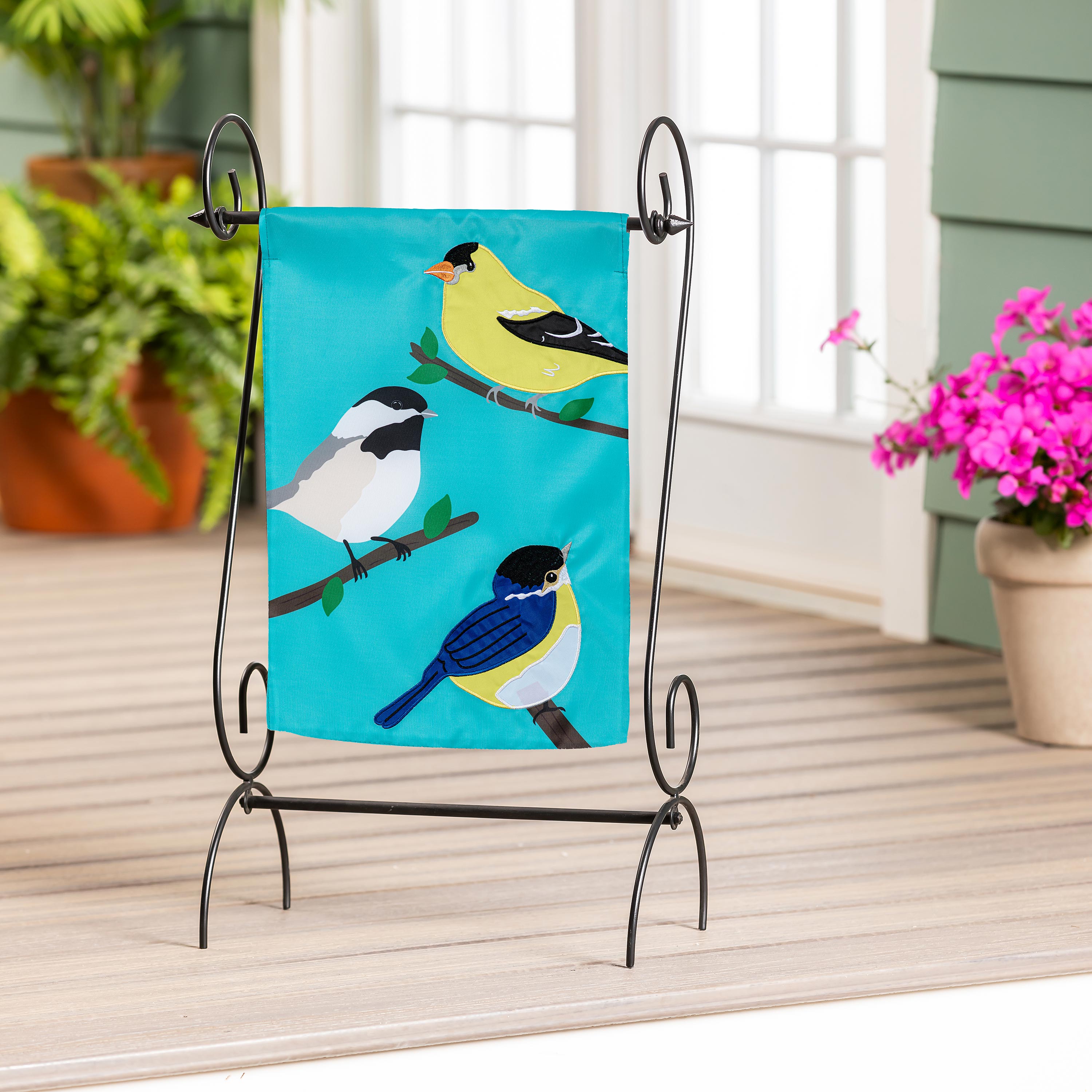 Songbirds Basic Applique Garden Flag - Sports Collectibles, Sports Memorabilia, Sports Fan Shop, Sports Gifts