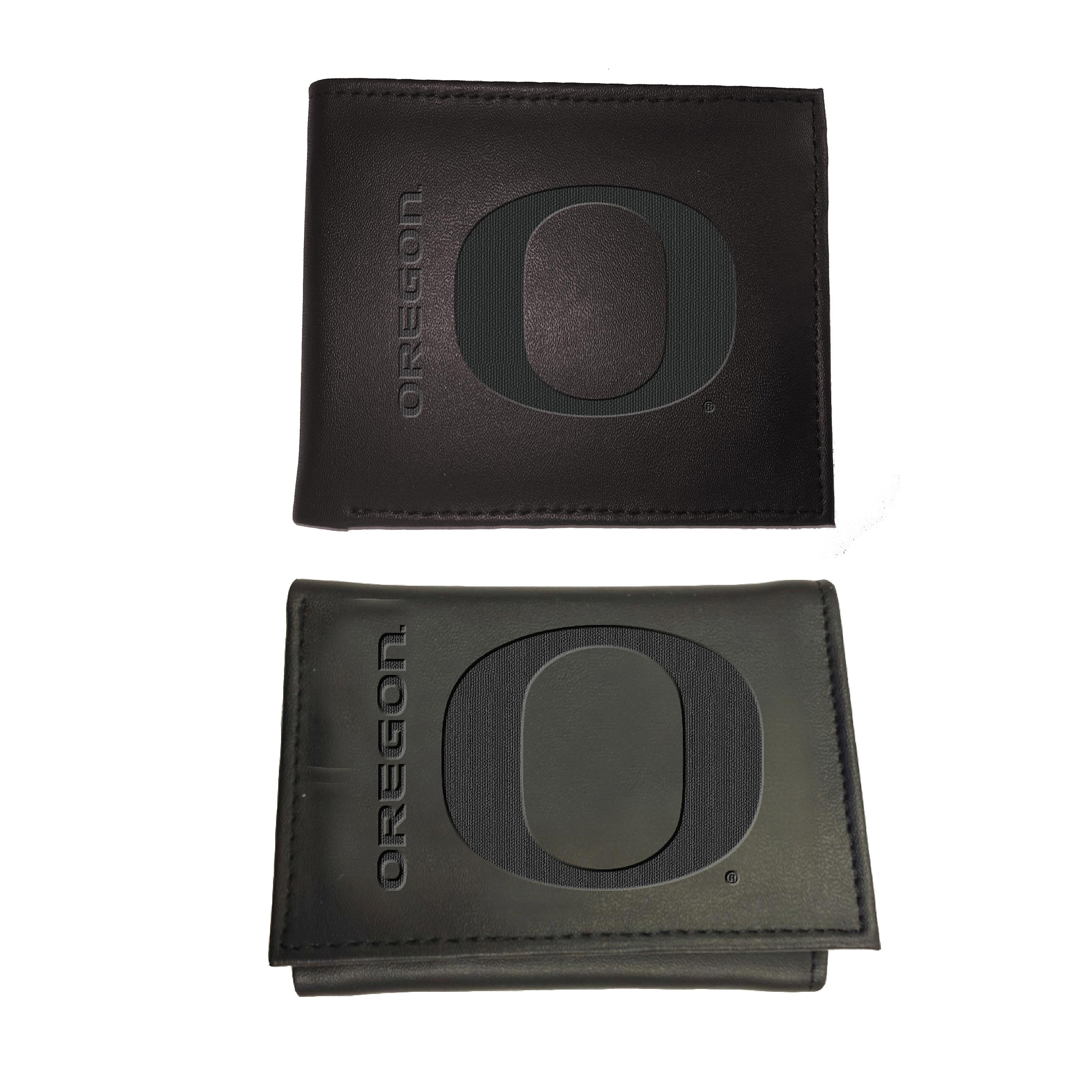 University of Oregon, Bi-Fold and Tri-Fold Wallet Gift Set, Black - Sports Collectibles, Sports Memorabilia, Sports Fan Shop, Sports Gifts