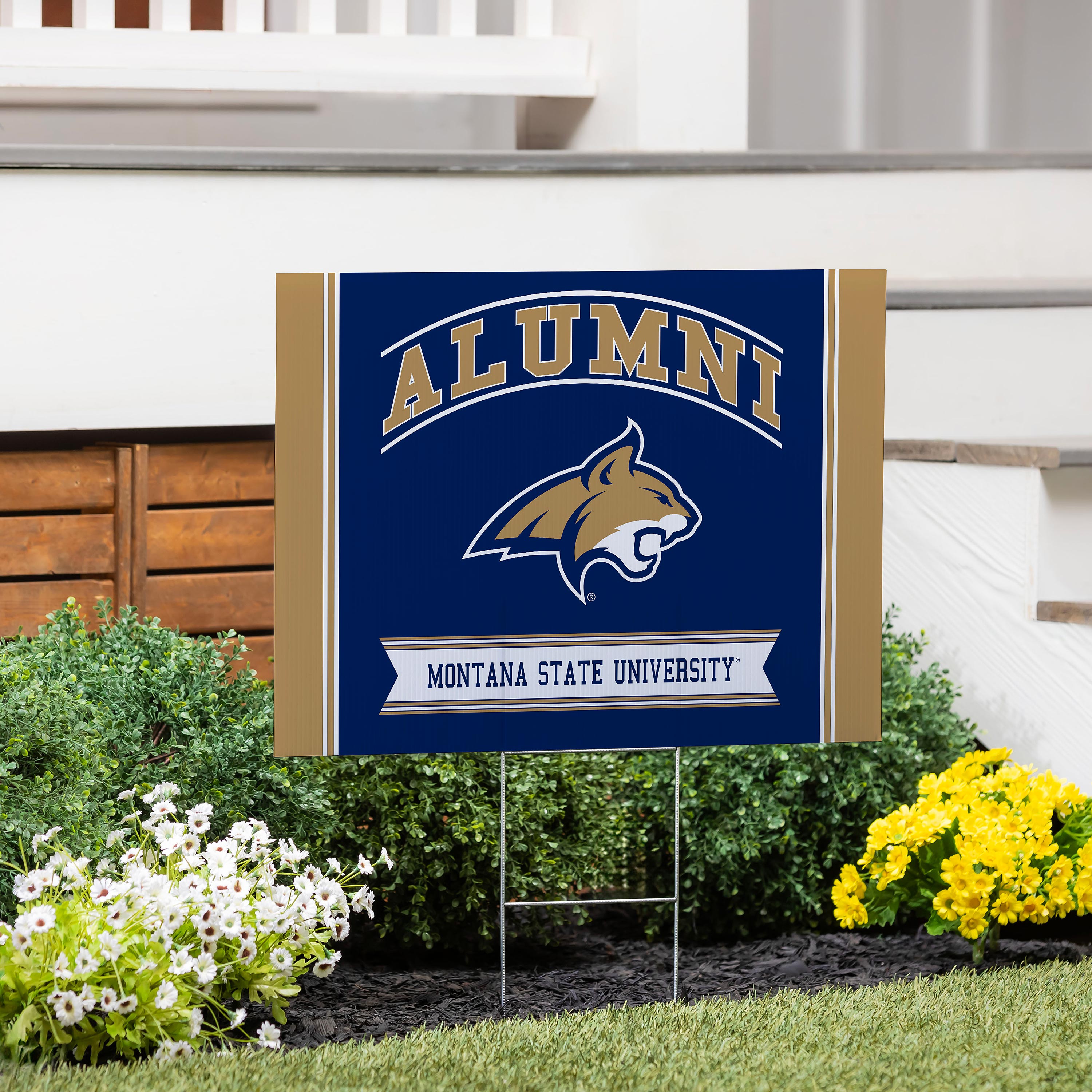 Montana State University Coroplast Yard Sign Alumni - Sports Collectibles, Sports Memorabilia, Sports Fan Shop, Sports Gifts