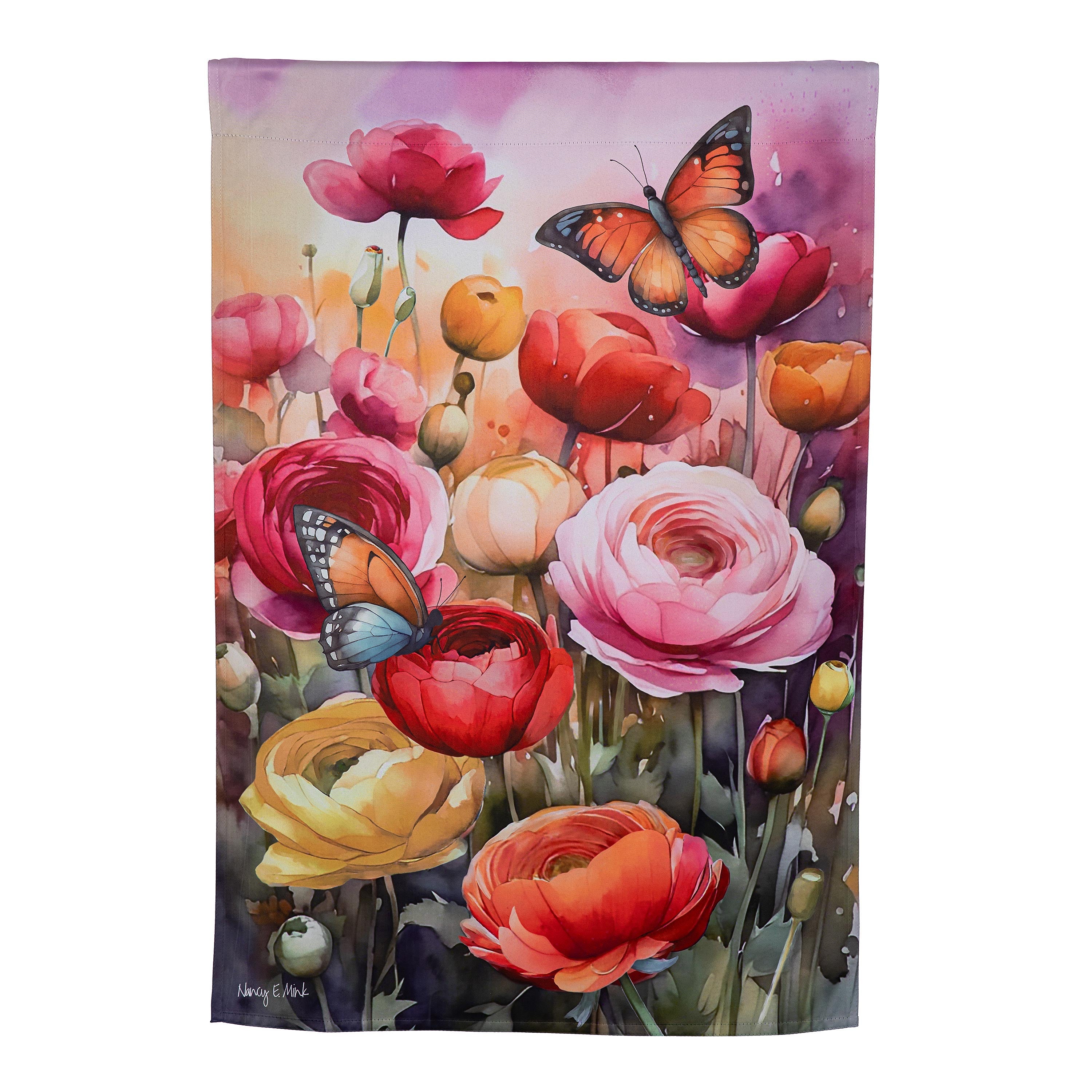 Sunset Garden Suede House Flag - Sports Collectibles, Sports Memorabilia, Sports Fan Shop, Sports Gifts
