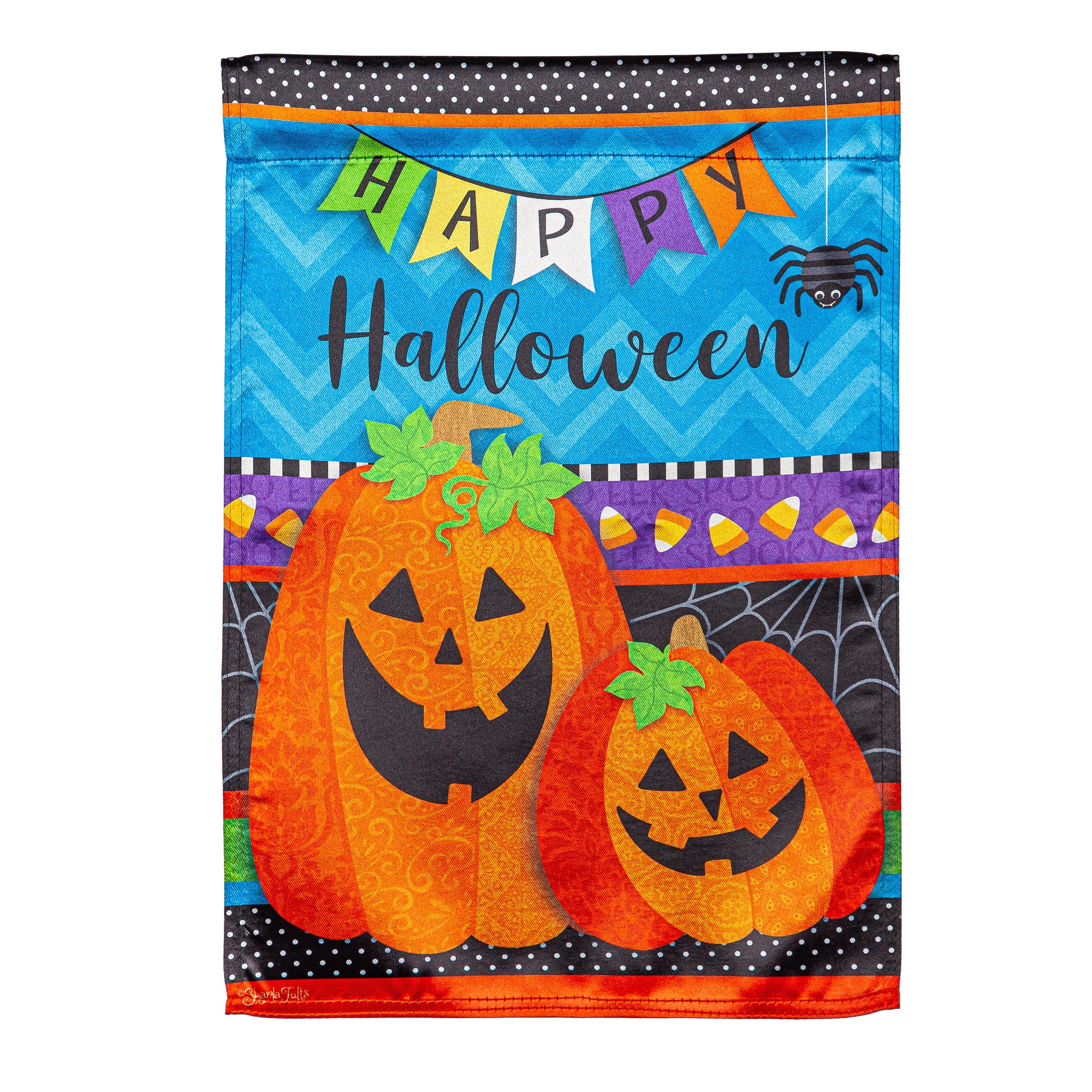 Halloween Greetings Garden Lustre Flag - Sports Collectibles, Sports Memorabilia, Sports Fan Shop, Sports Gifts