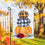 Haunted Stacked Pumpkins Garden Linen Flag - Sports Collectibles, Sports Memorabilia, Sports Fan Shop, Sports Gifts