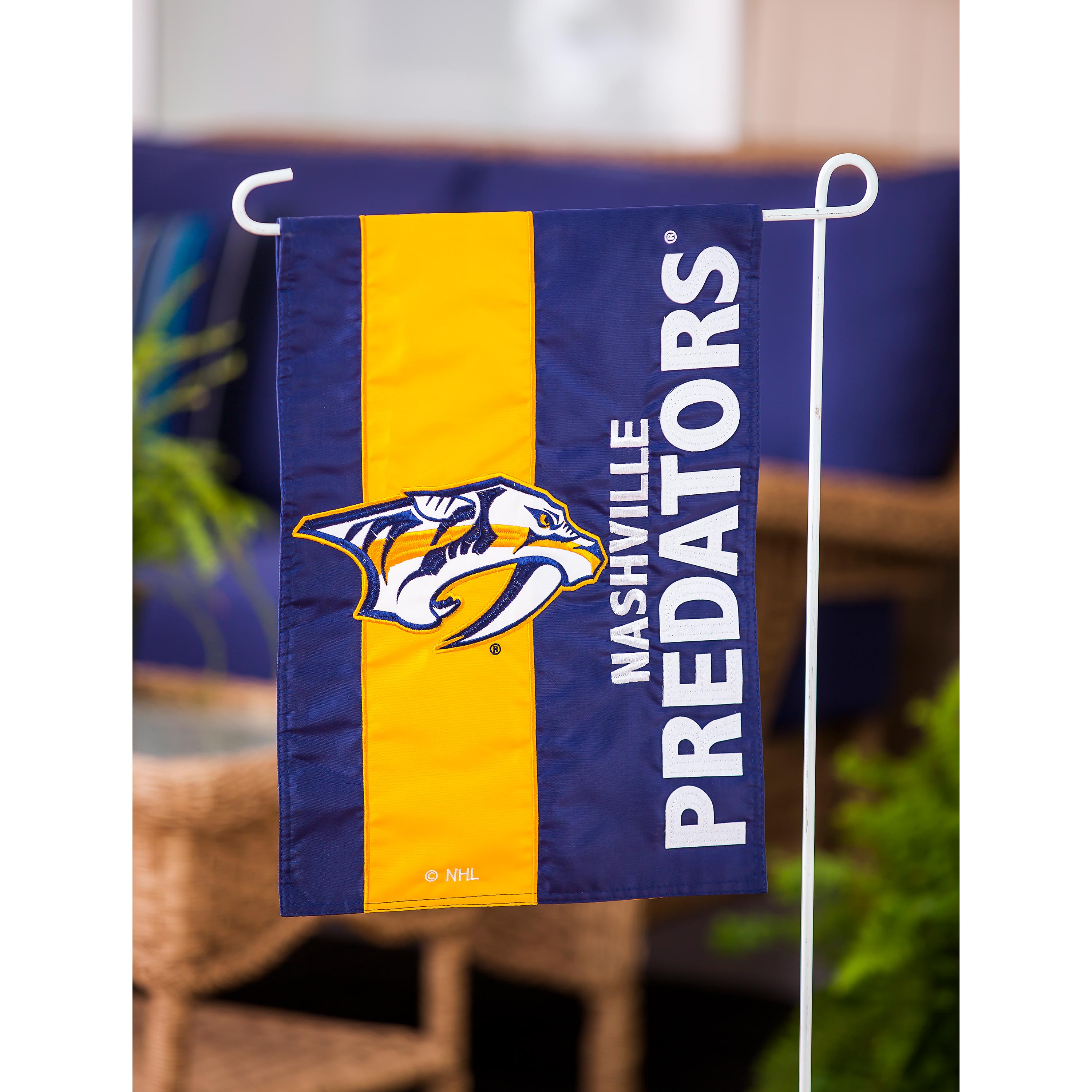 Nashville Predators Embellished Garden Flag - Sports Collectibles, Sports Memorabilia, Sports Fan Shop, Sports Gifts