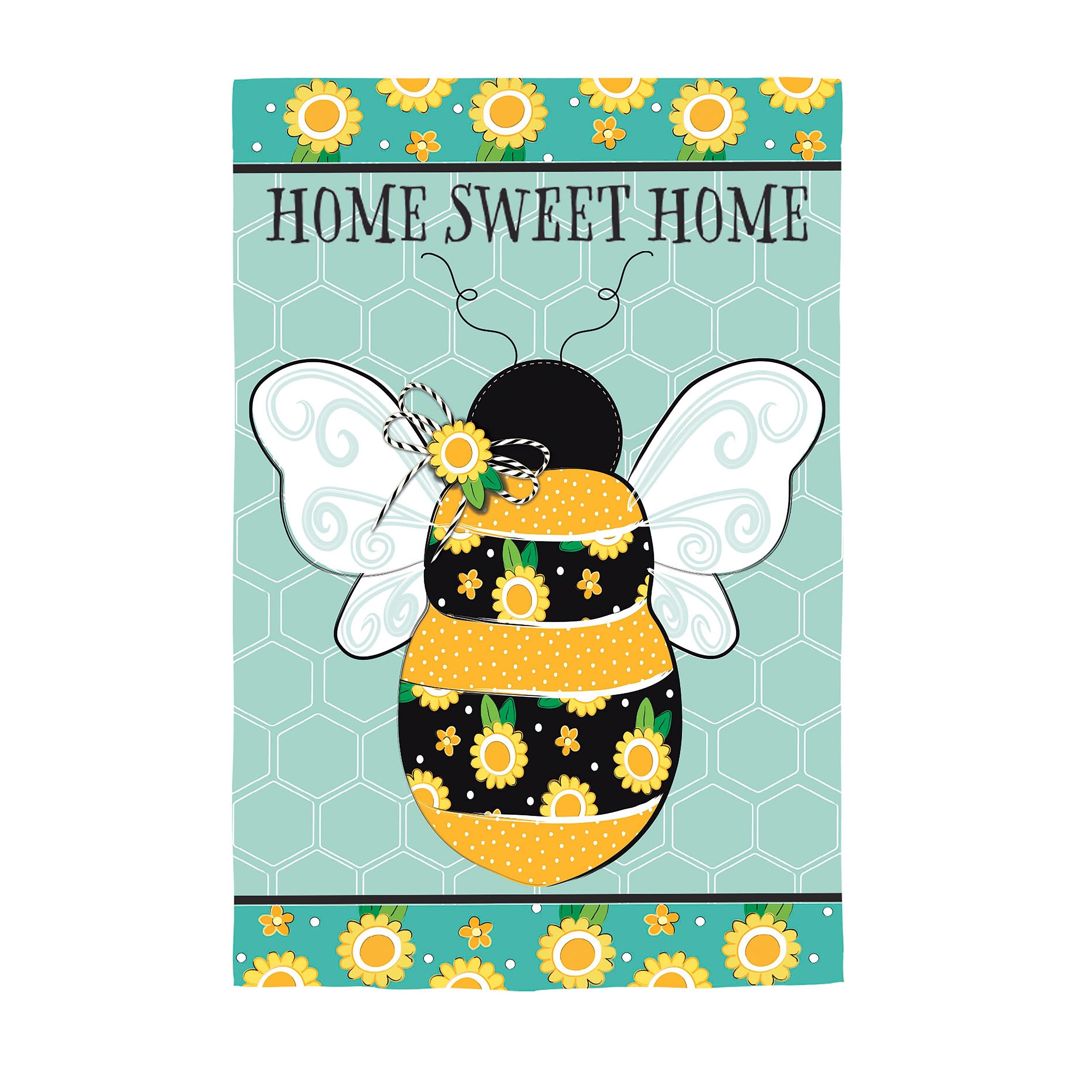 Home Sweet Home Bee Linen House Flag - Sports Collectibles, Sports Memorabilia, Sports Fan Shop, Sports Gifts