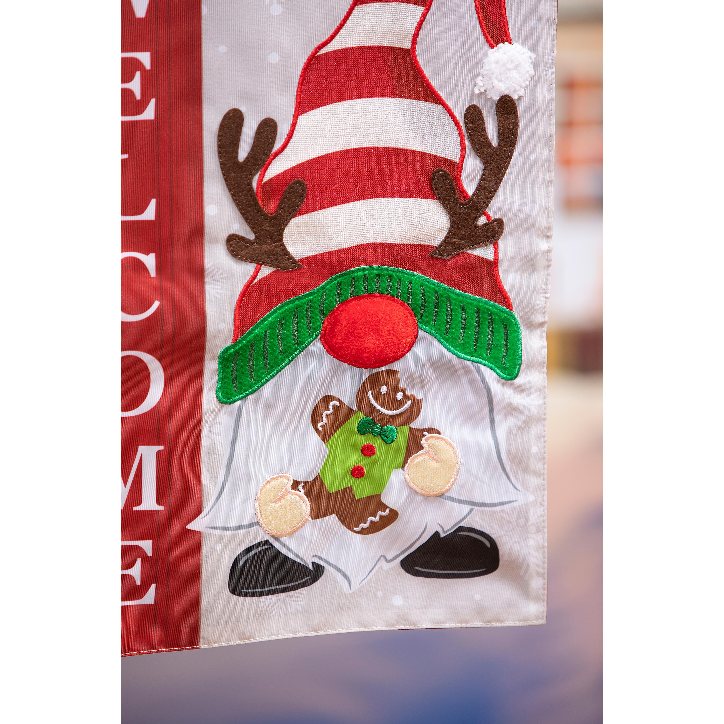 Holiday Gnome Applique Garden Flag - Sports Collectibles, Sports Memorabilia, Sports Fan Shop, Sports Gifts