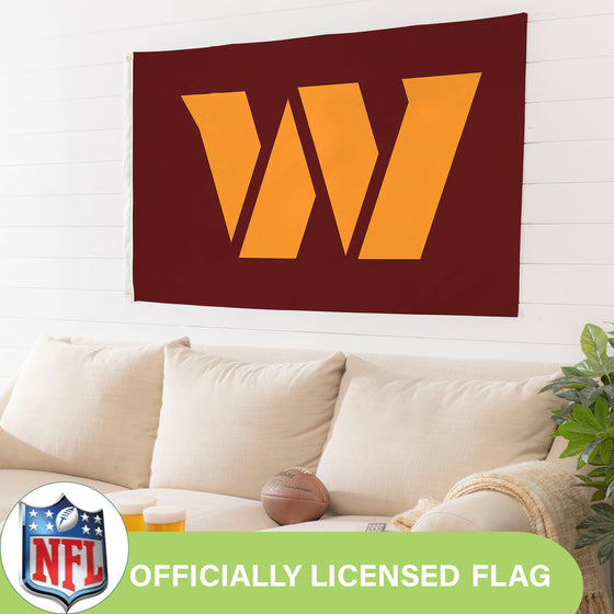 3'x5' Single Sided Flag w/ 2 Grommets, Washington Commanders - Sports Gifts, Sports Memorabilia, Sports Collectibles, Fan Shop