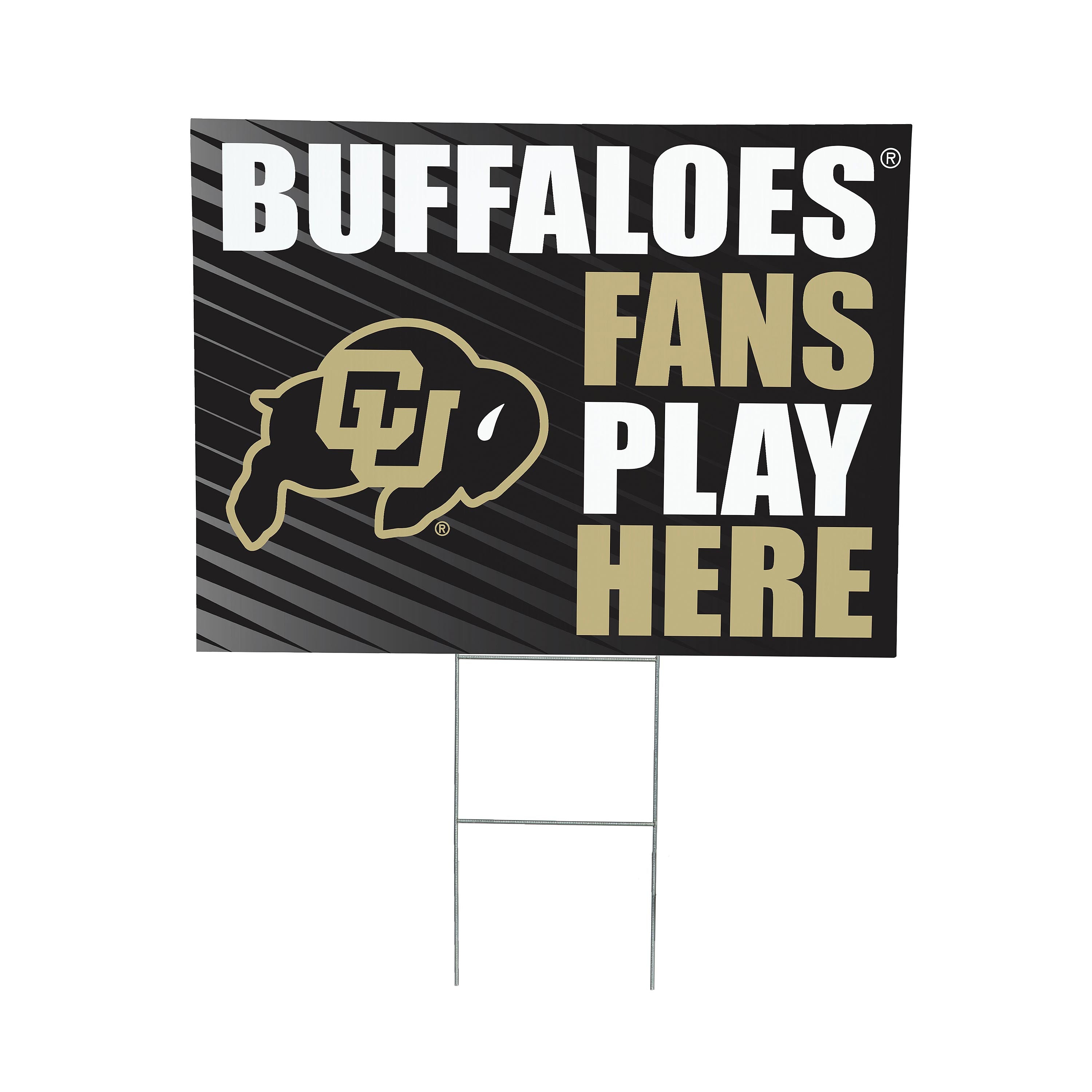 University of Colorado Coroplast Yard Sign "Fans Play Here" - Sports Collectibles, Sports Memorabilia, Sports Fan Shop, Sports Gifts