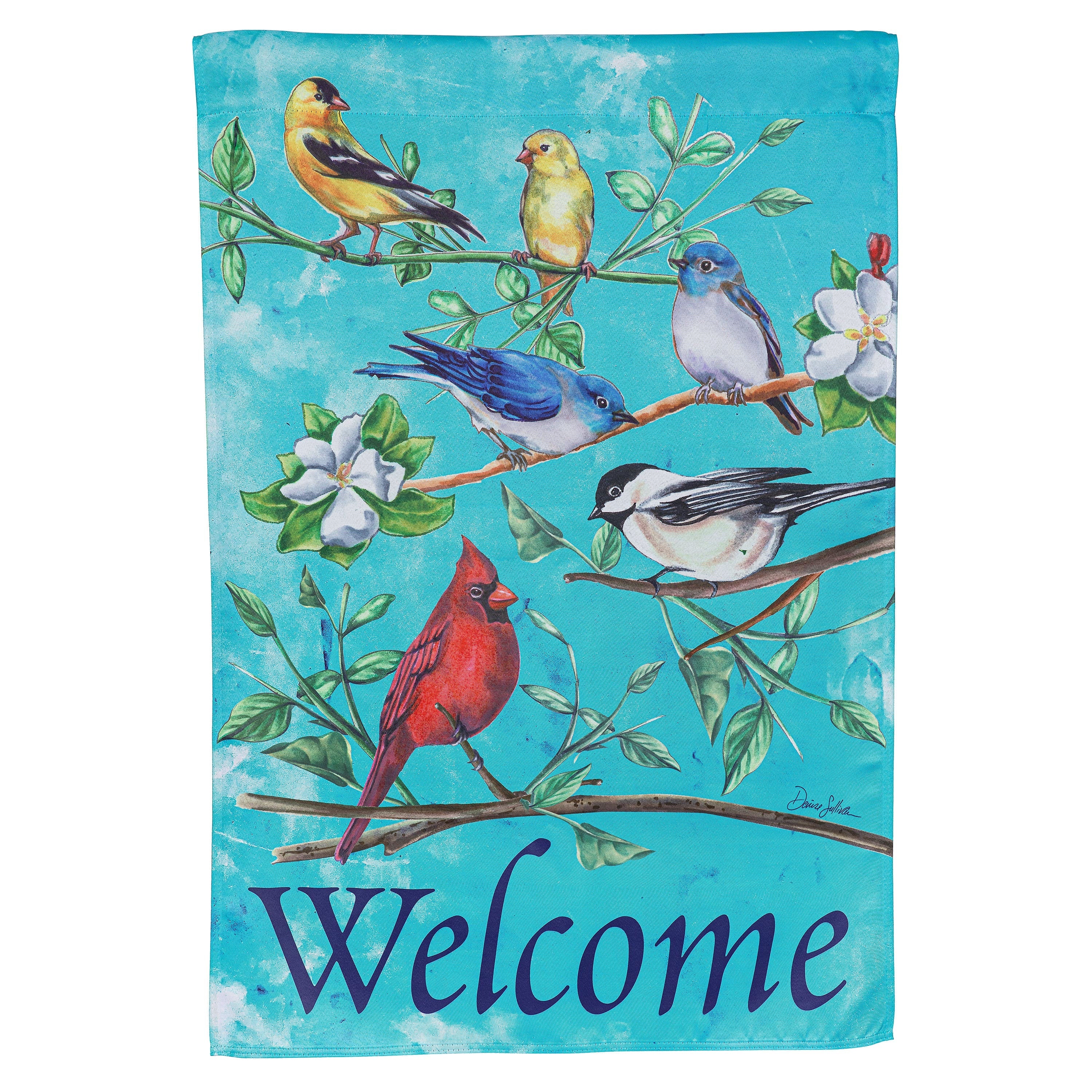 Multi Birds Suede House Flag - Sports Collectibles, Sports Memorabilia, Sports Fan Shop, Sports Gifts