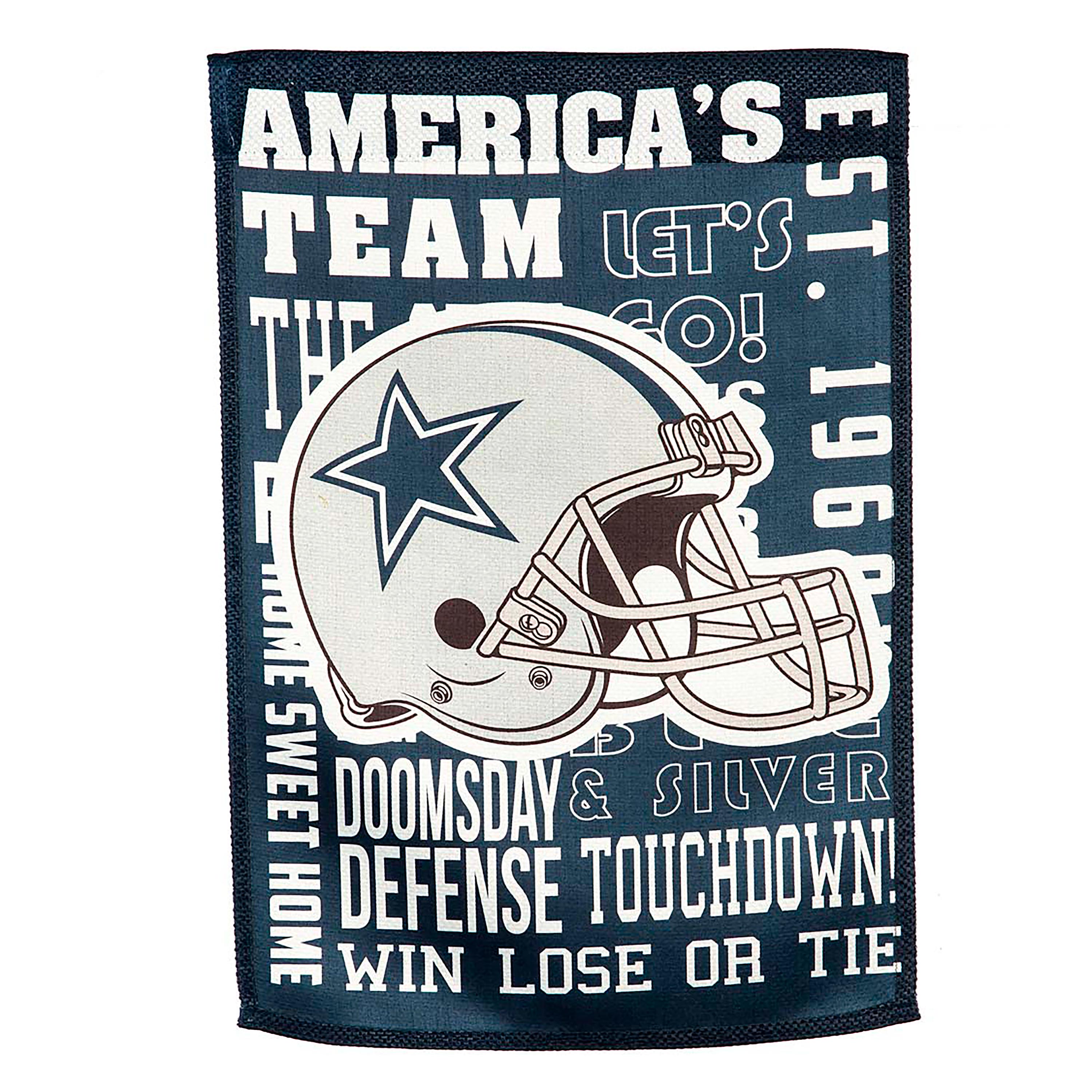 Double-Sided Fan Rules NFL Team Pride Sueded House Flag, Dallas Cowboys - Sports Collectibles, Sports Memorabilia, Sports Fan Shop, Sports Gifts