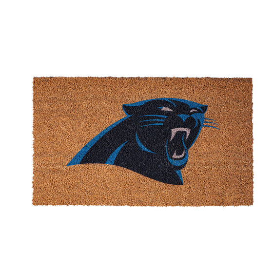 Coir Mat, 16"x28", Carolina Panthers
