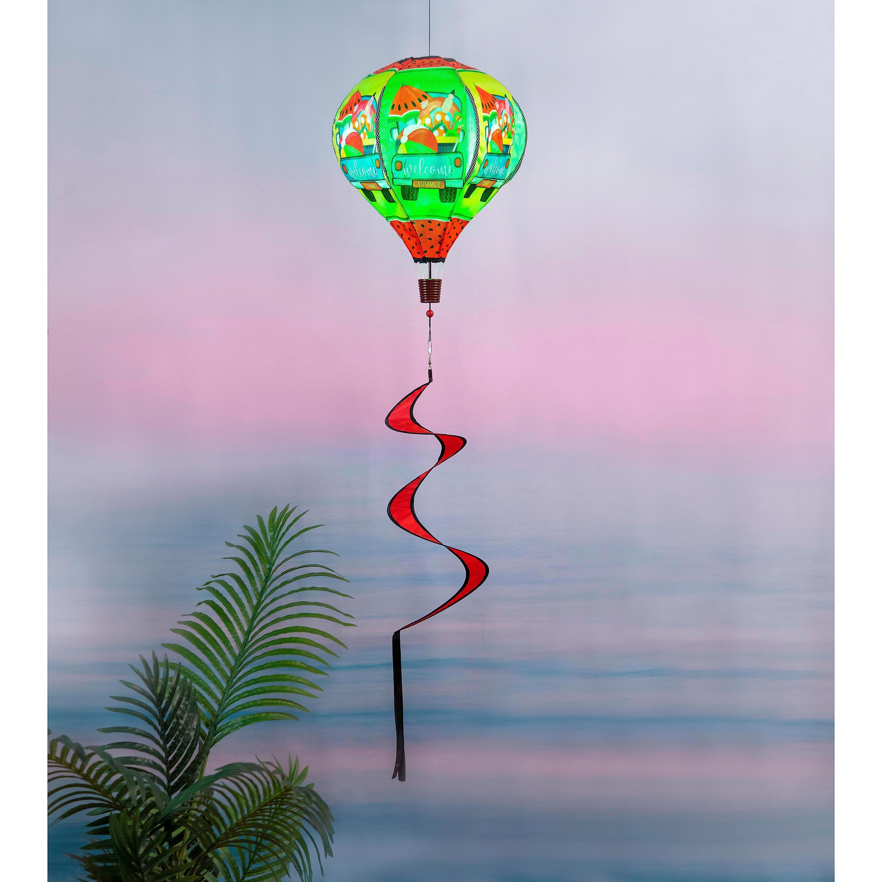 Welcome Summer Truck Solar Lit Burlap Balloon Spinner - Sports Collectibles, Sports Memorabilia, Sports Fan Shop, Sports Gifts