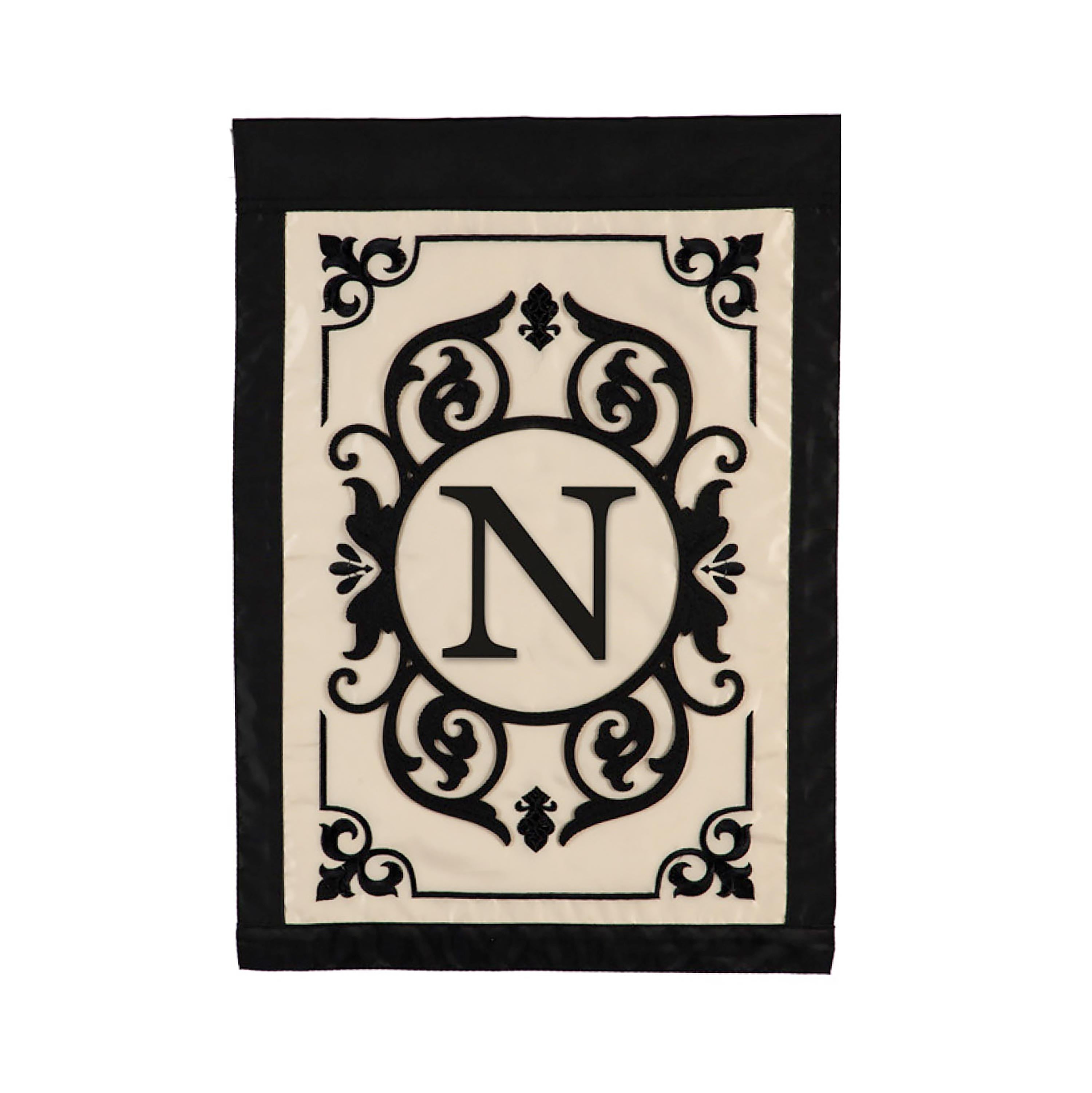 Cambridge Monogram Garden Applique Flag, Letter N - Sports Collectibles, Sports Memorabilia, Sports Fan Shop, Sports Gifts