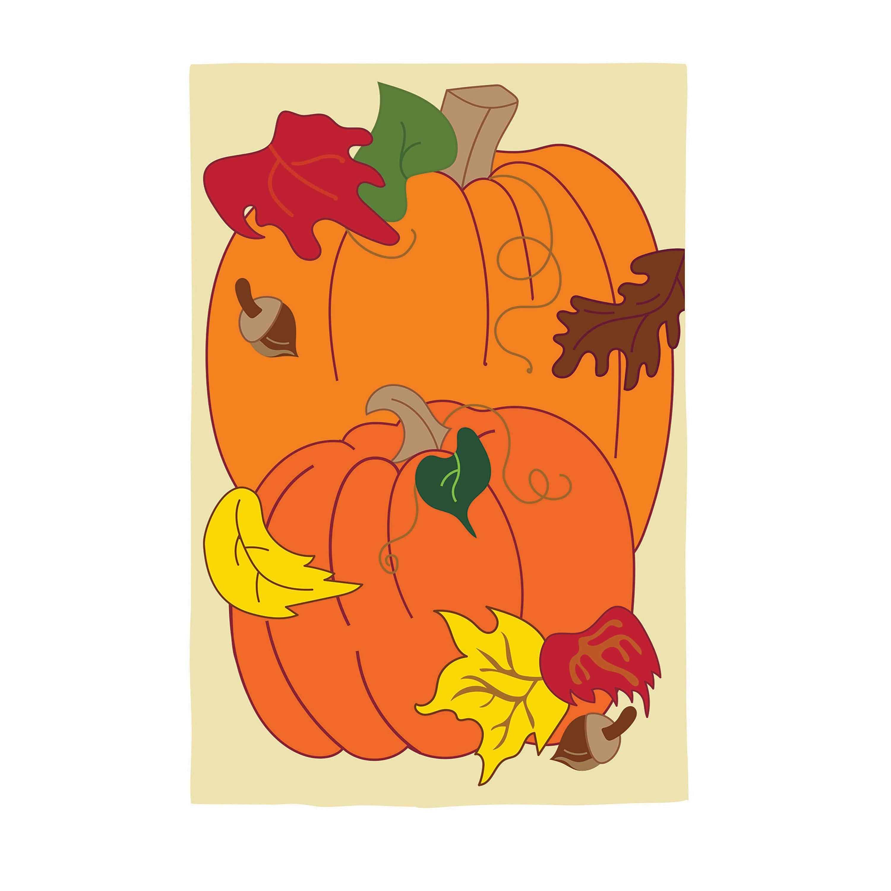 Pumpkin Applique Garden Flag - Sports Gifts, Sports Memorabilia, Sports Collectibles, Fan Shop