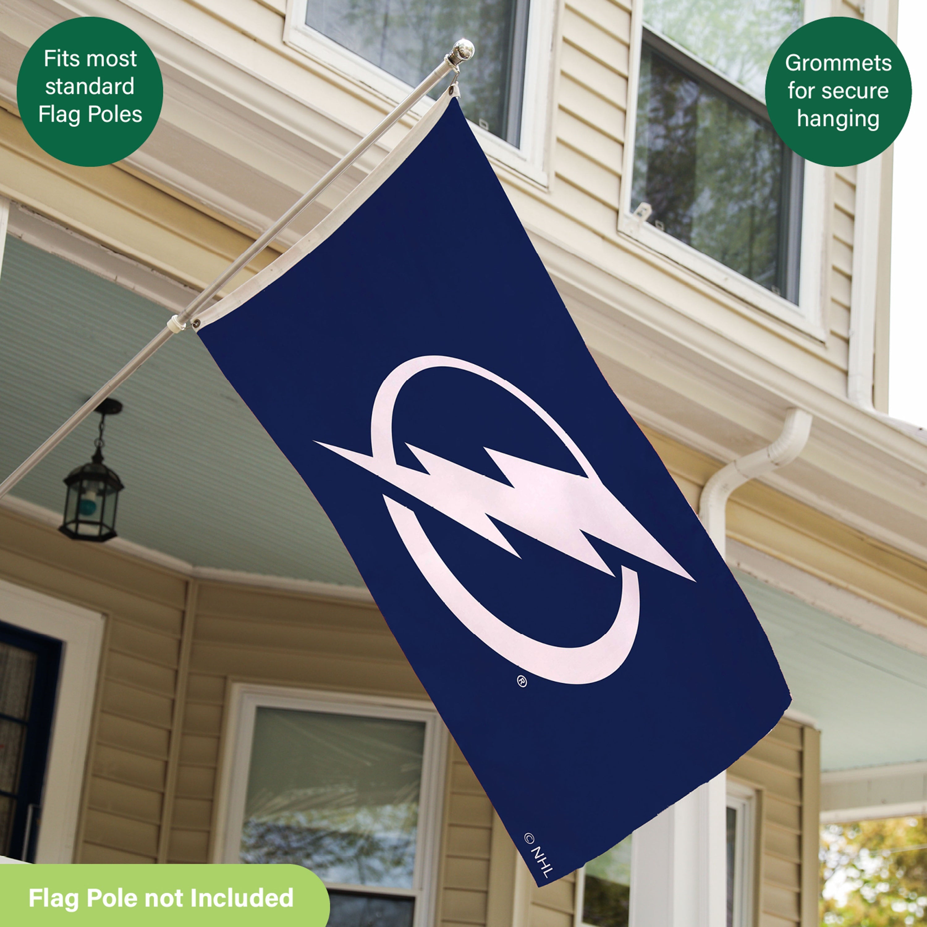 3'x5' Single Sided Flag w/ 2 Grommets, Tampa Bay Lightning