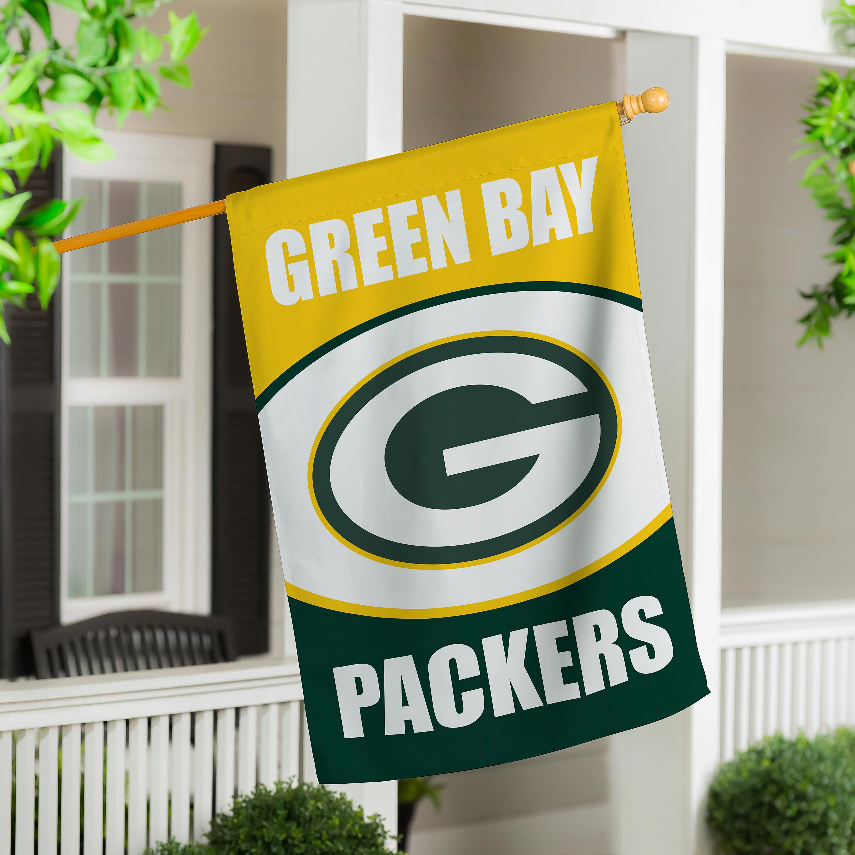 Green Bay Packers Suede Flag, House - Sports Collectibles, Sports Memorabilia, Sports Fan Shop, Sports Gifts