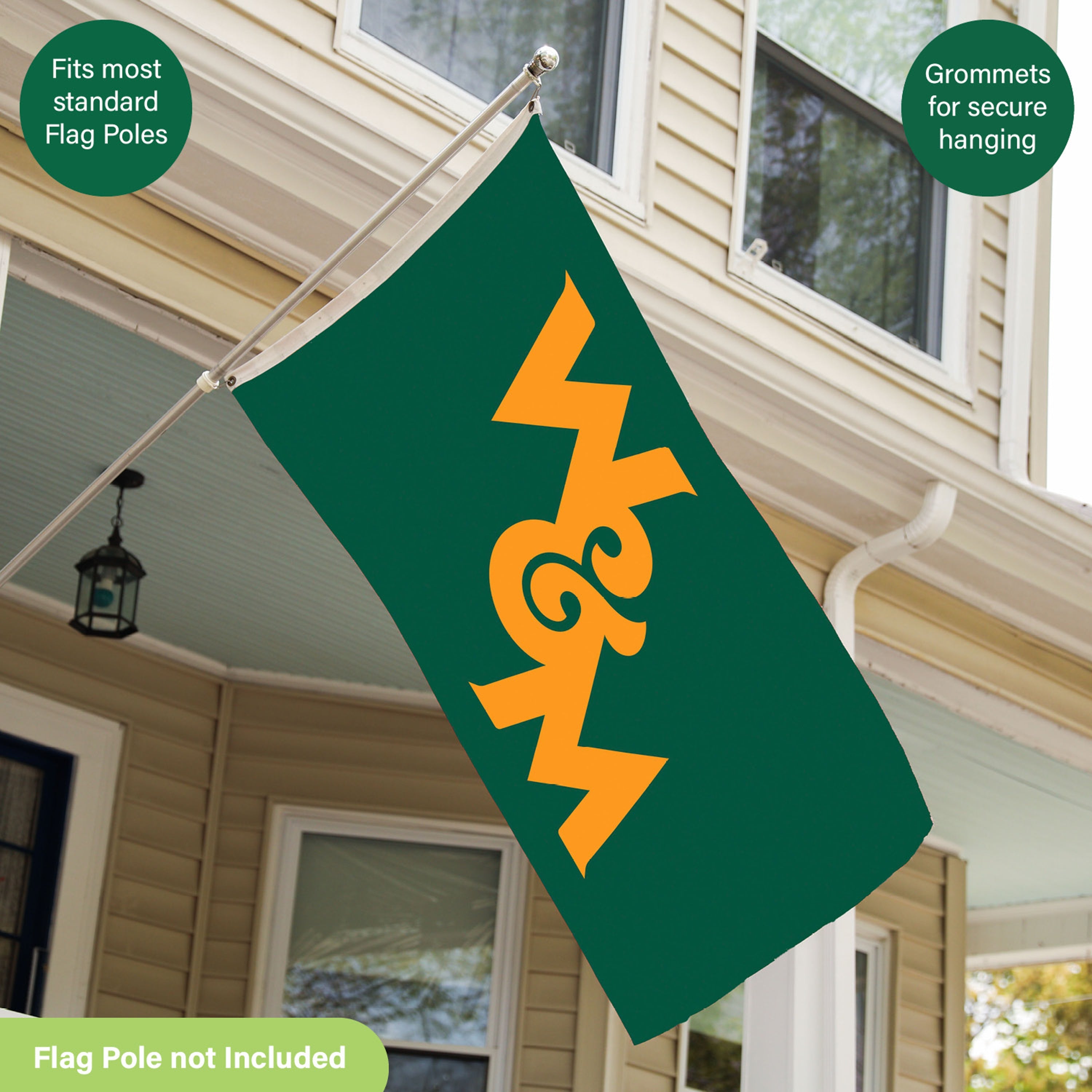 William & Mary Single Sided Flag w/ 2 Grommets, 3'x5' - Sports Gifts, Sports Memorabilia, Sports Collectibles, Fan Shop