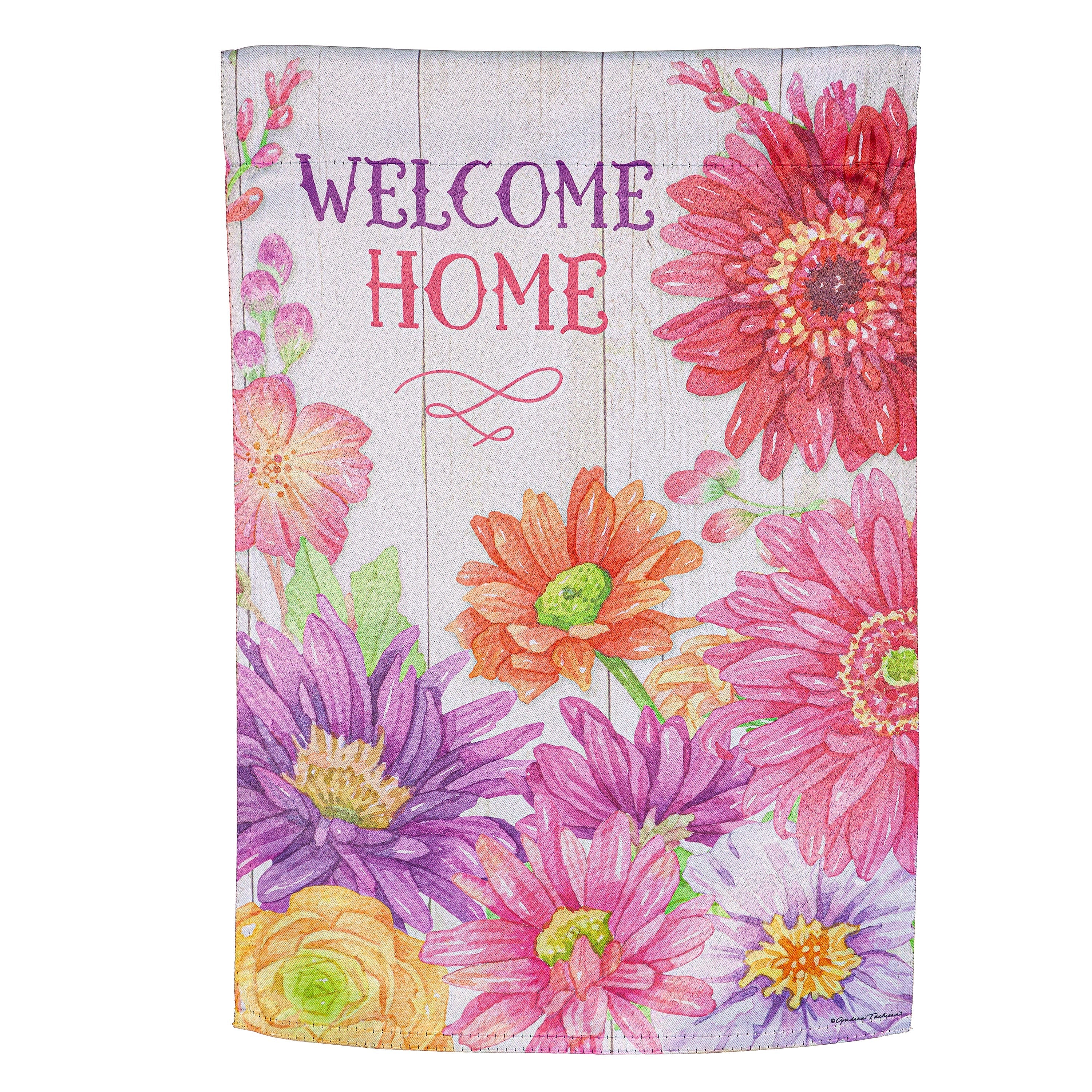 Welcome Home Spring Suede Garden Flag - Sports Collectibles, Sports Memorabilia, Sports Fan Shop, Sports Gifts