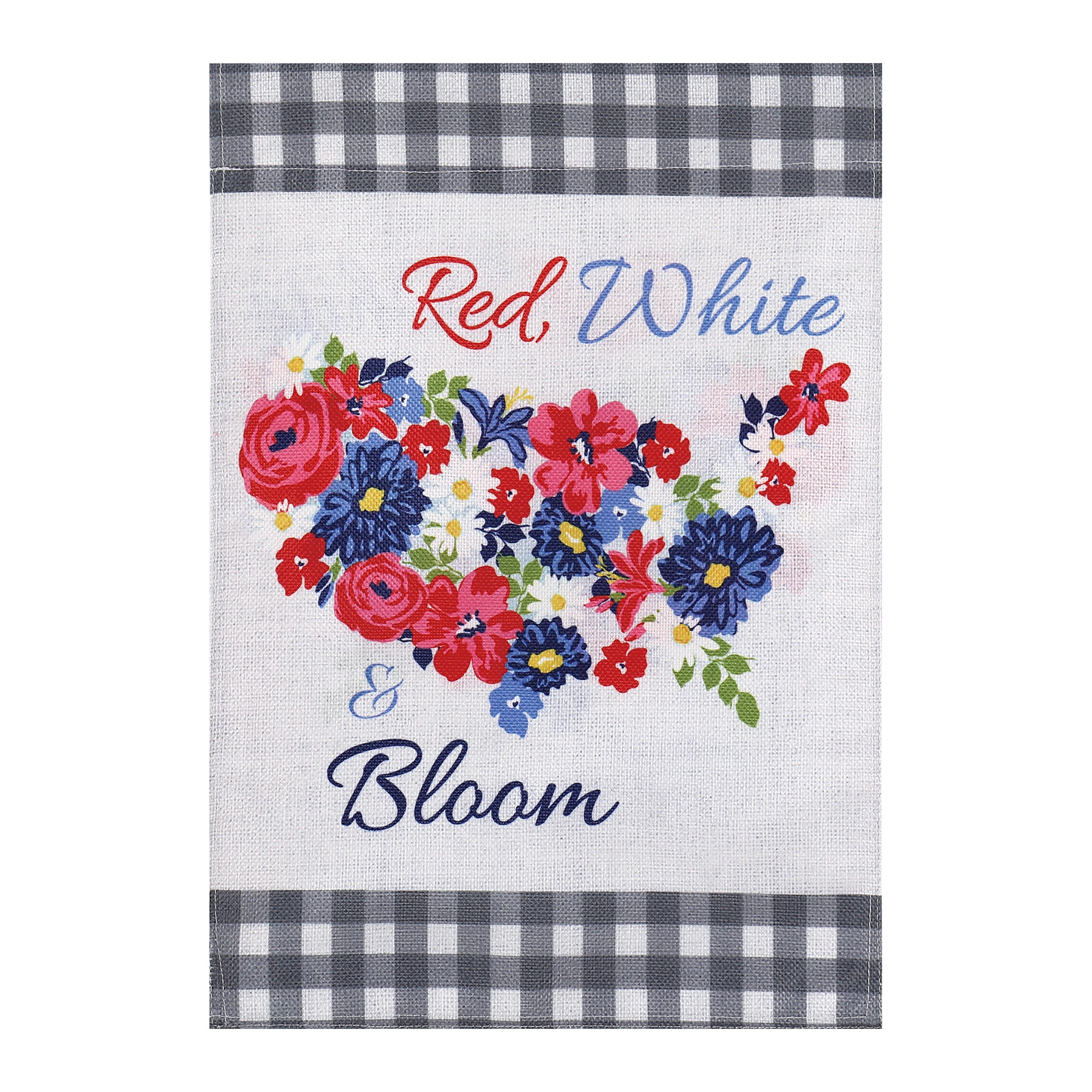 Red, White, Bloom, Garden Burlap Flag - Sports Collectibles, Sports Memorabilia, Sports Fan Shop, Sports Gifts