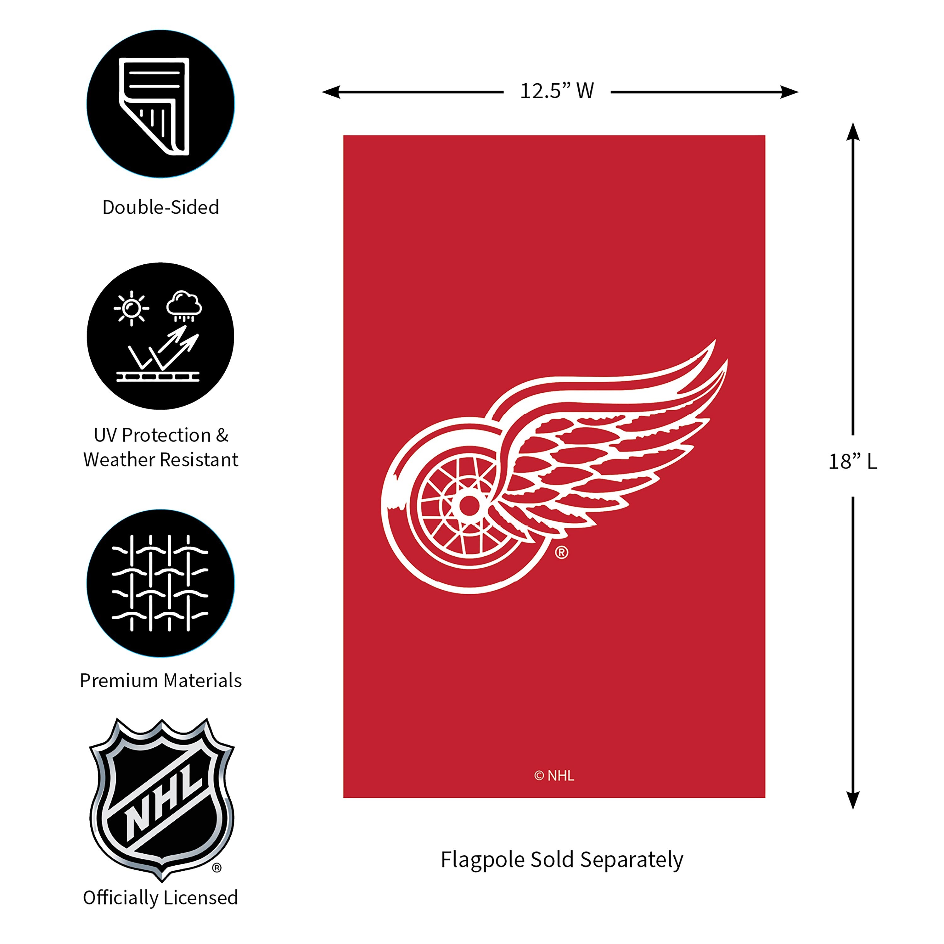 Applique Flag, Gar., Detroit Red Wings - Sports Collectibles, Sports Memorabilia, Sports Fan Shop, Sports Gifts