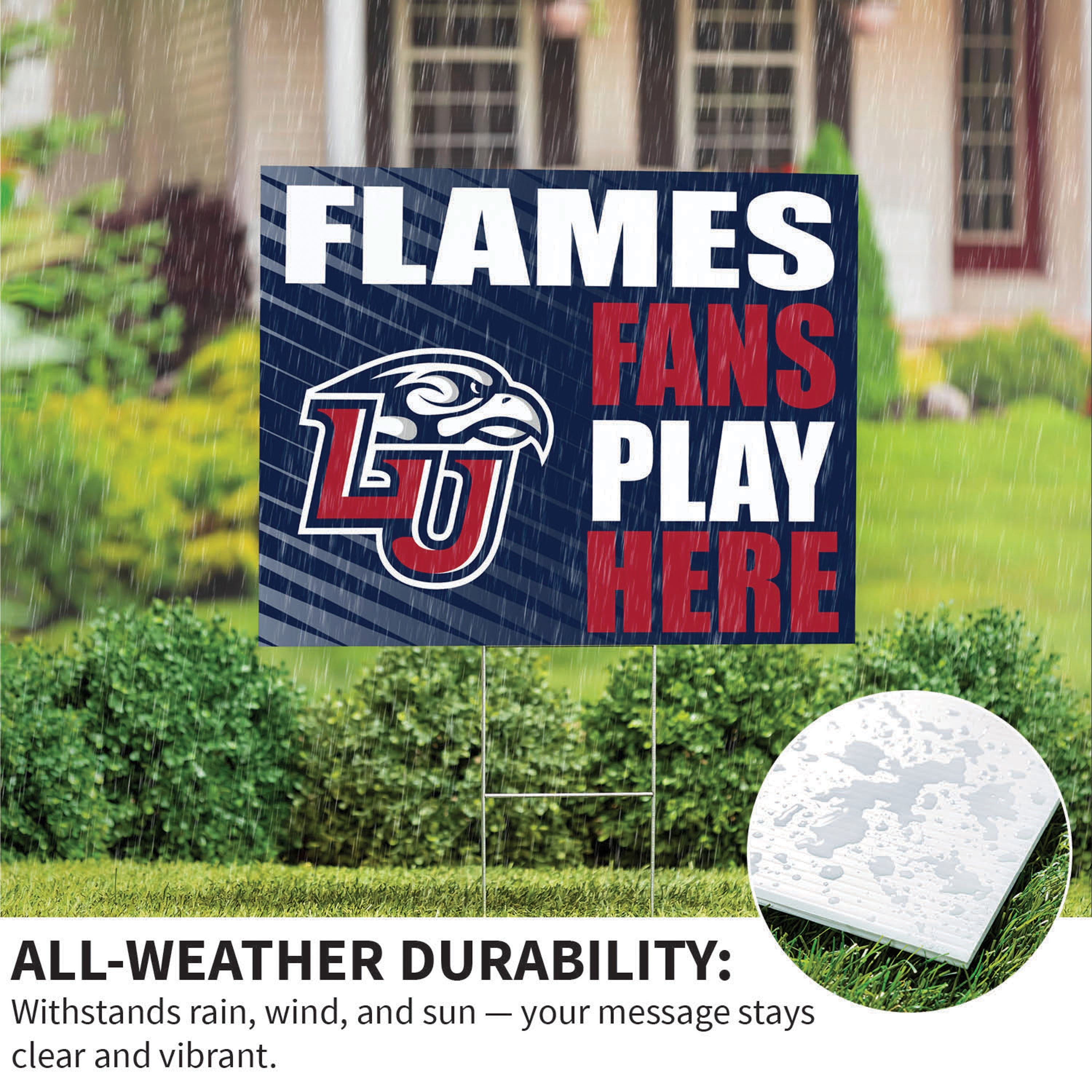 Liberty University Coroplast Yard Sign "Fans Play Here" - Sports Collectibles, Sports Memorabilia, Sports Fan Shop, Sports Gifts