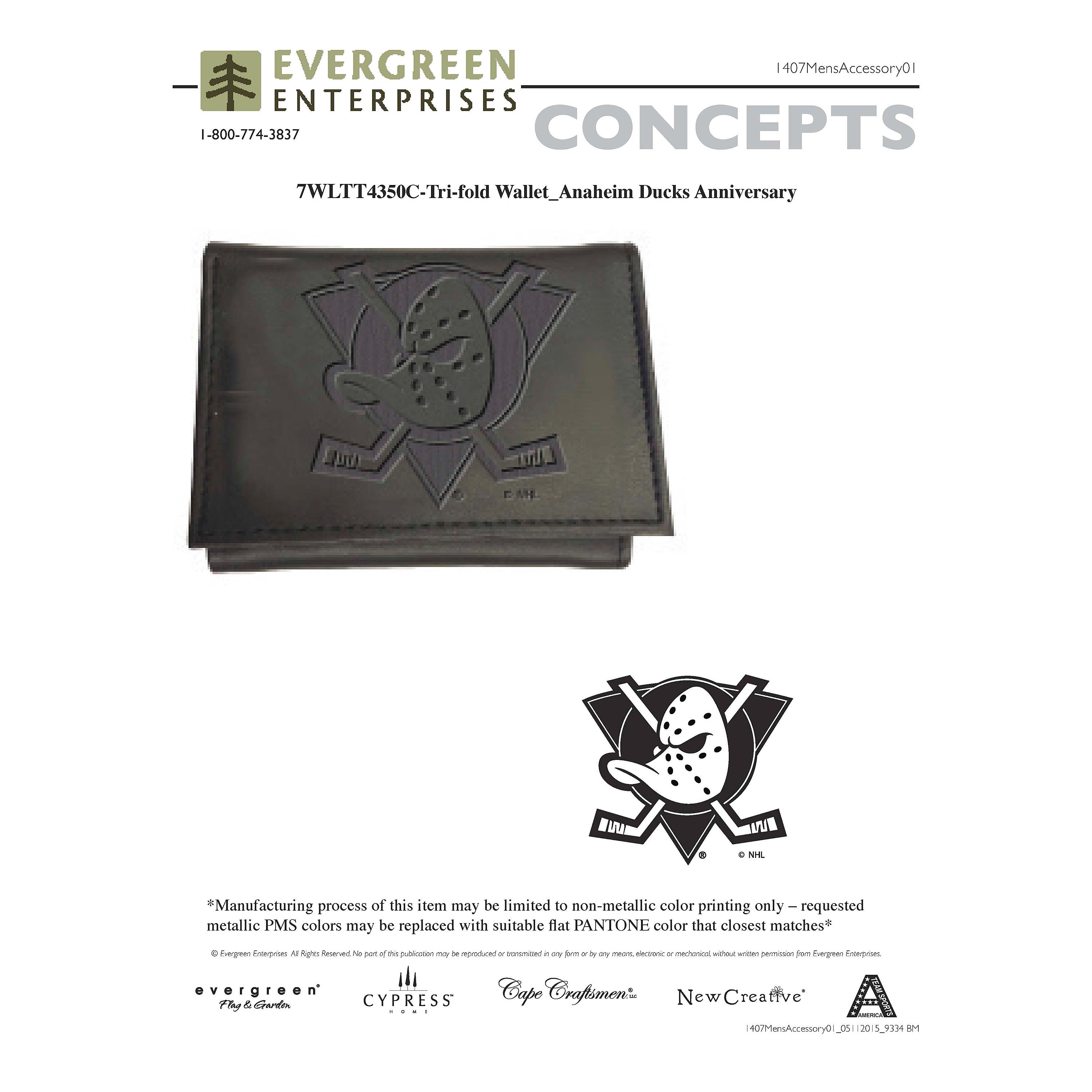 Wallet, Tri-Fold, Anaheim Ducks - Sports Collectibles, Sports Memorabilia, Sports Fan Shop, Sports Gifts