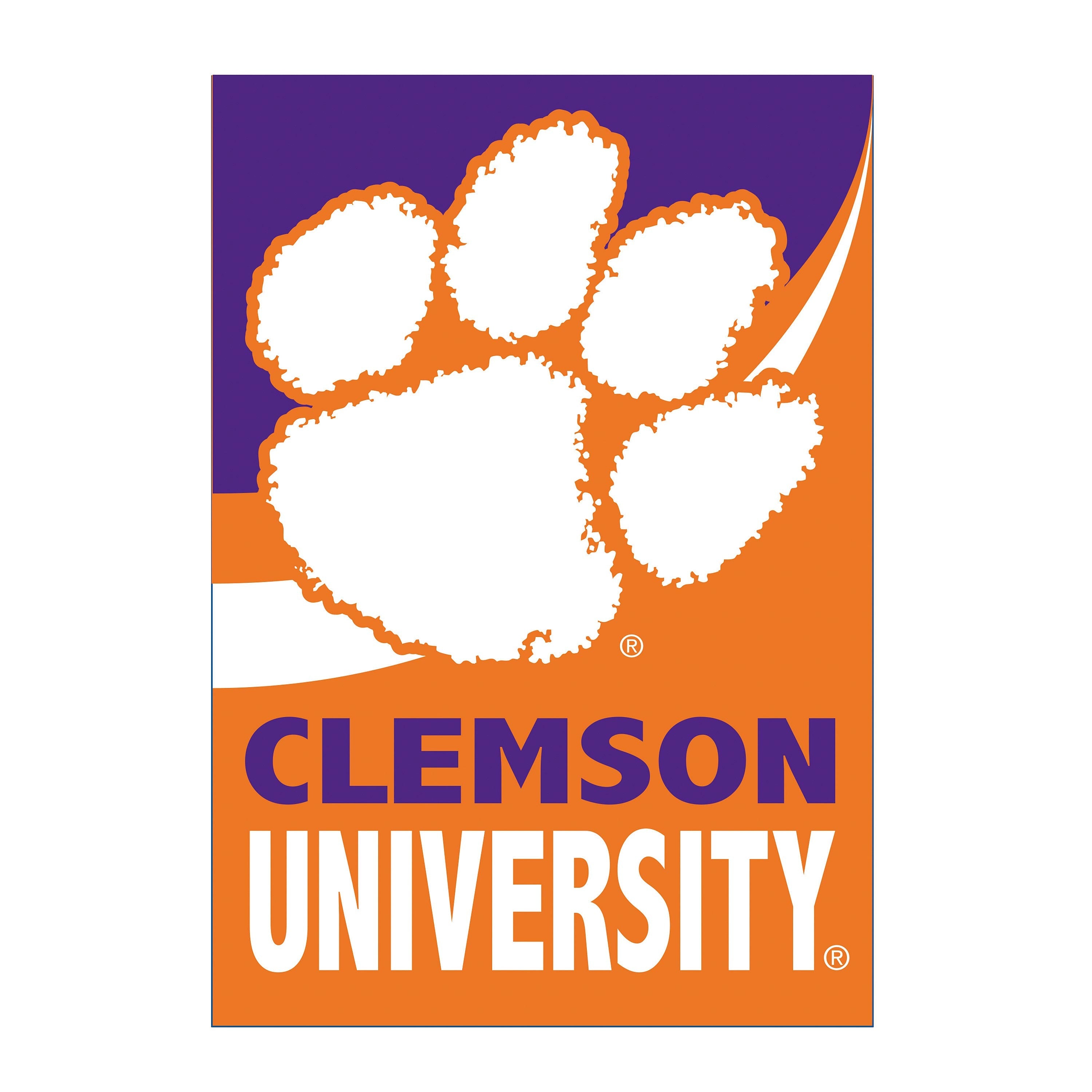 Clemson University Burlap Flag GDN Size - Sports Collectibles, Sports Memorabilia, Sports Fan Shop, Sports Gifts