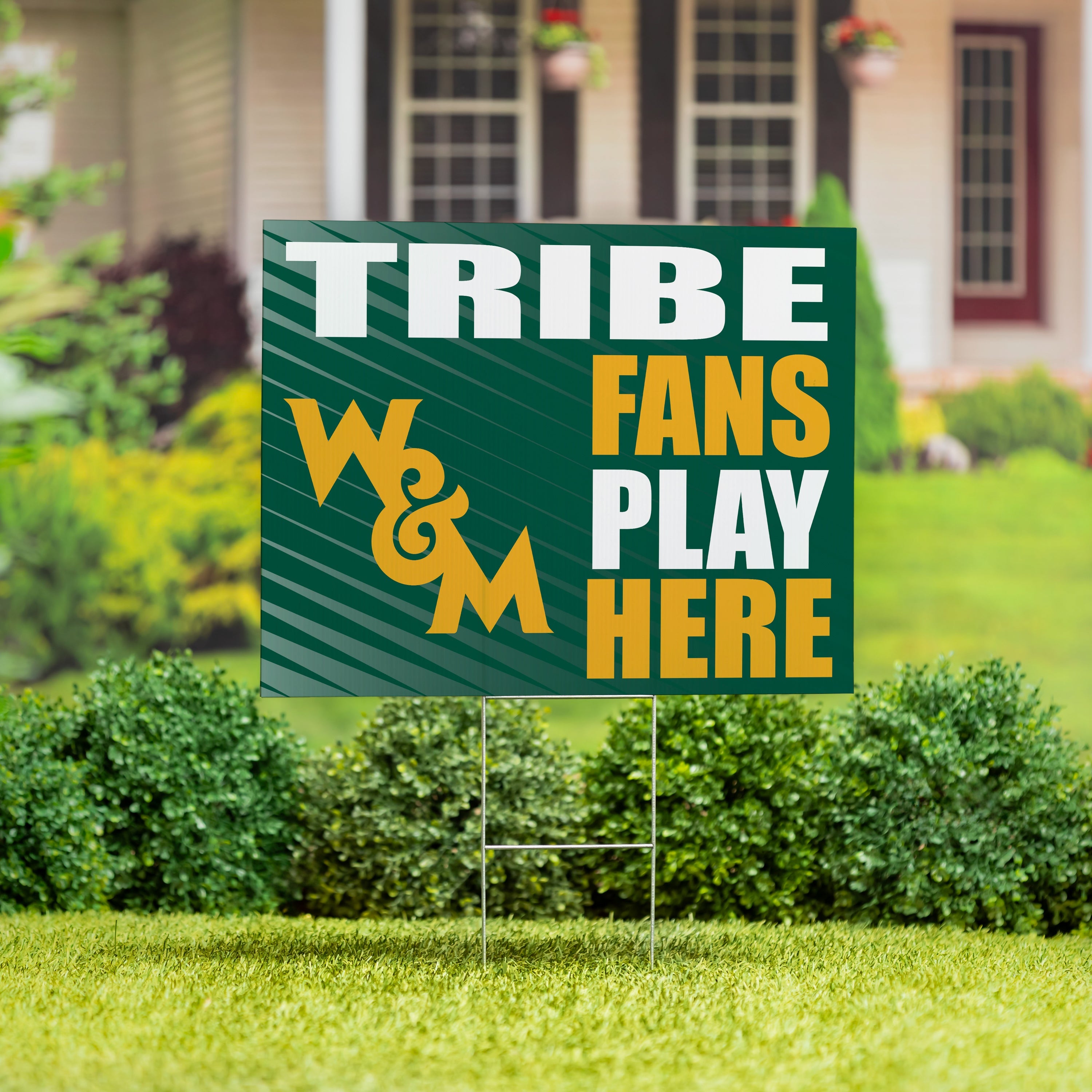 William & Mary Coroplast Yard Sign "Fans Play Here" - Sports Collectibles, Sports Memorabilia, Sports Fan Shop, Sports Gifts
