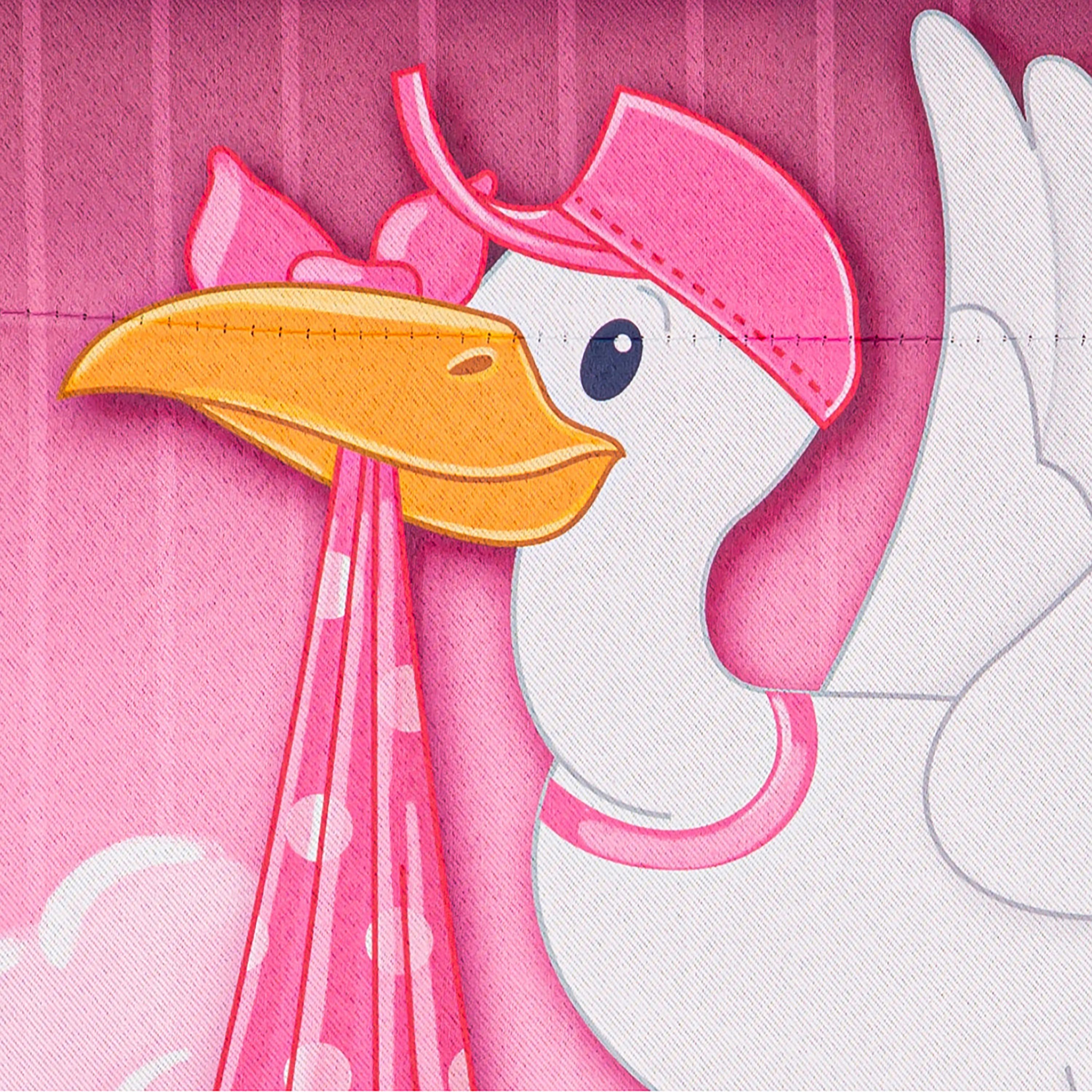 Stork with Special Delivery Suede Garden Flag, Girl - Sports Collectibles, Sports Memorabilia, Sports Fan Shop, Sports Gifts