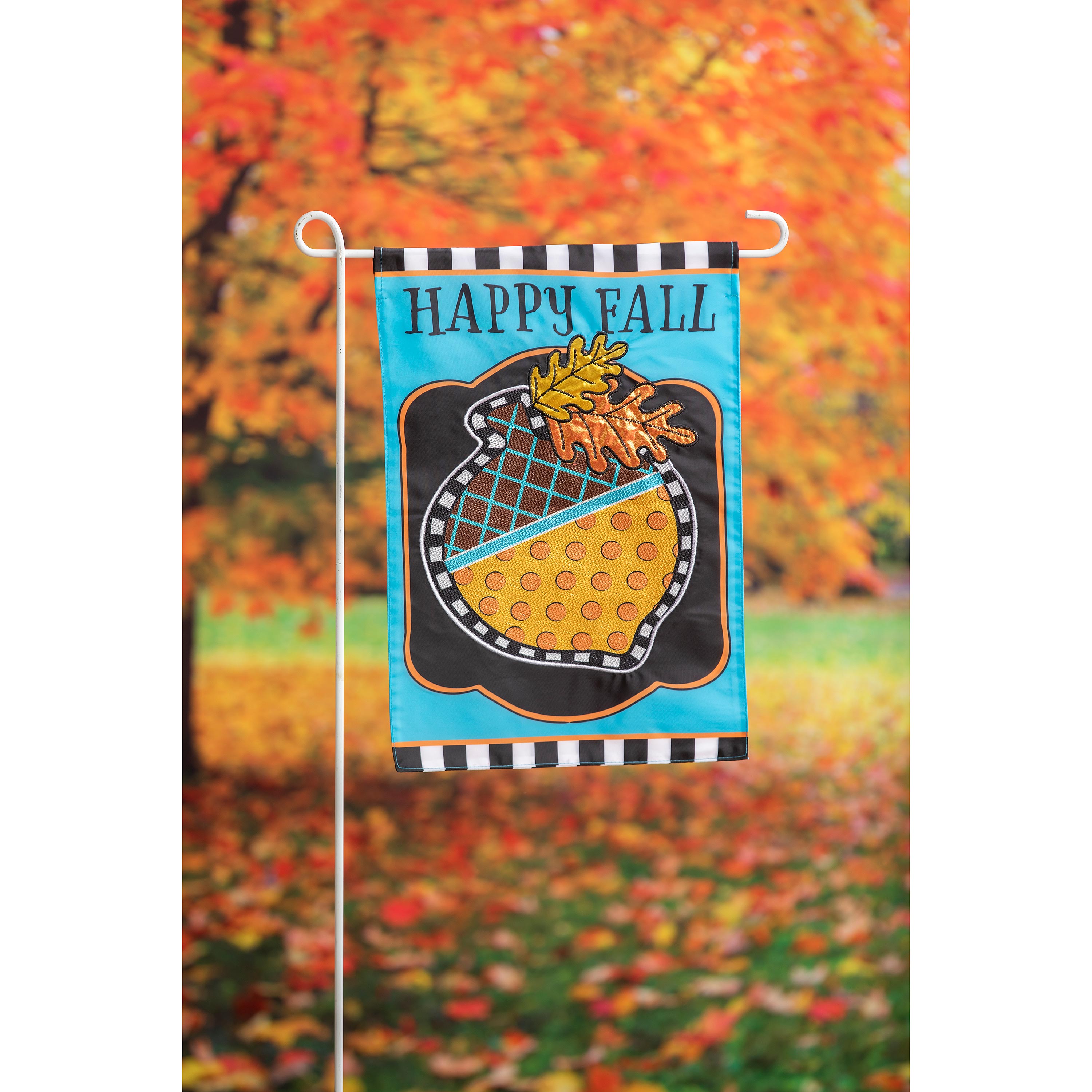 Happy Fall Acorn Applique Garden Flag - Sports Collectibles, Sports Memorabilia, Sports Fan Shop, Sports Gifts