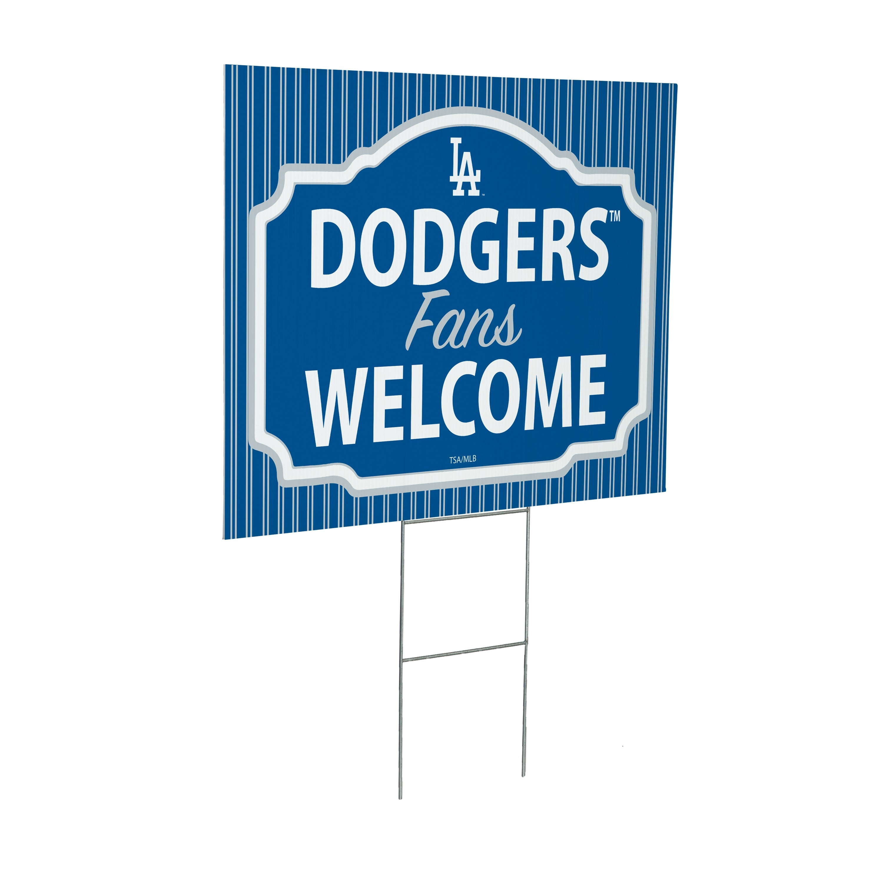 Los Angeles Dodgers Coroplast Yard Sign, "Fans Welcome"