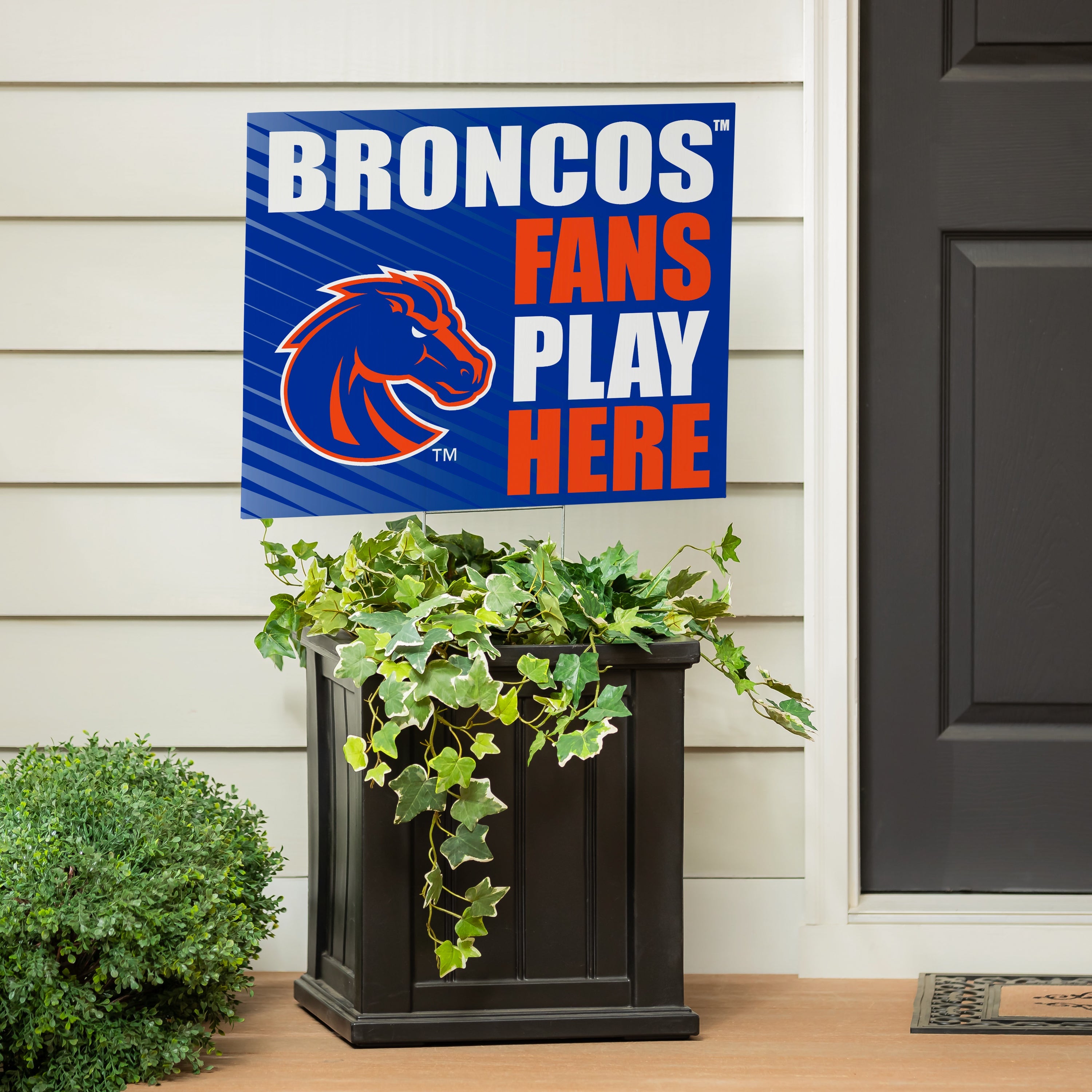 Boise State University Coroplast Yard Sign "Fans Play Here" - Sports Collectibles, Sports Memorabilia, Sports Fan Shop, Sports Gifts
