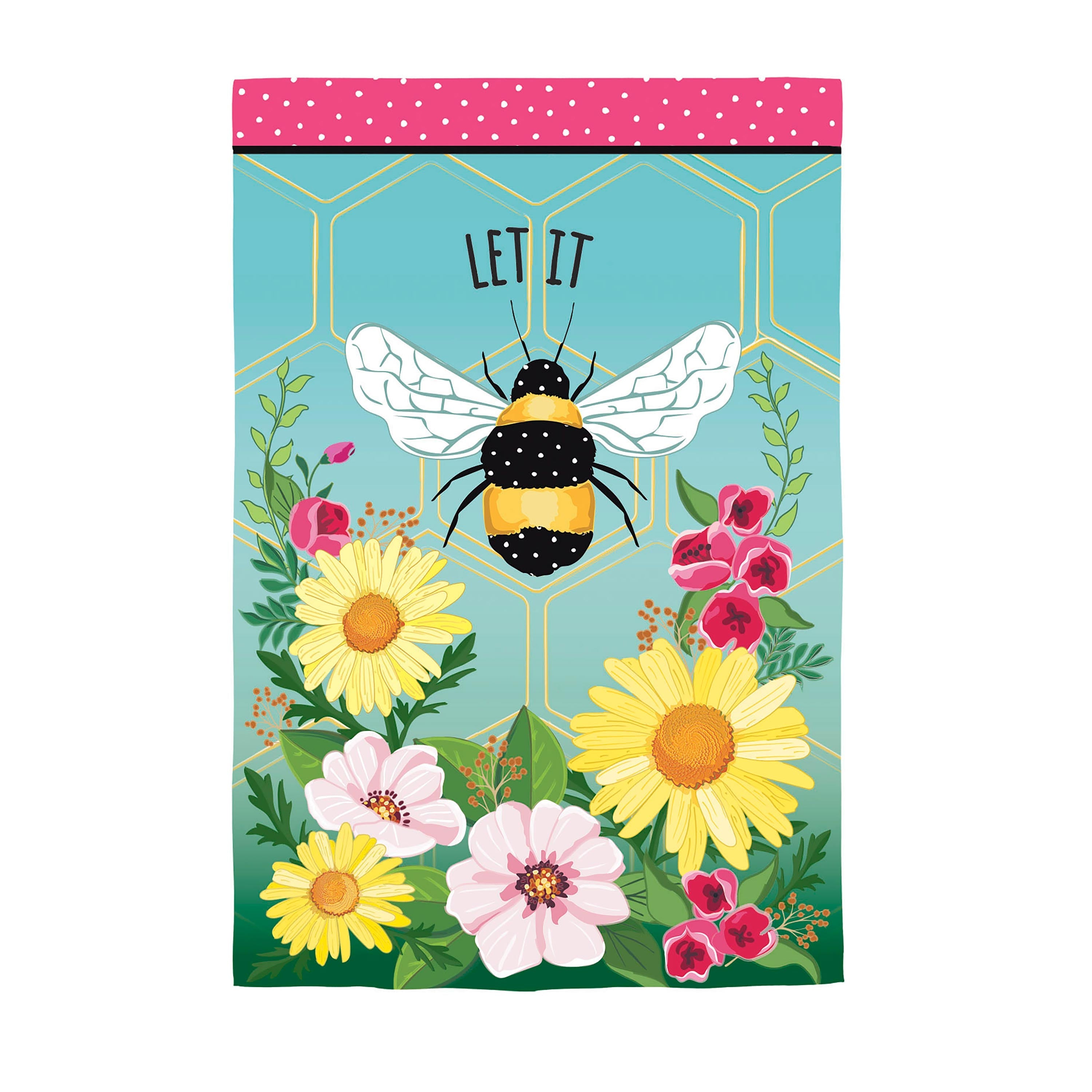 Let It Bee Applique House Flag - Sports Collectibles, Sports Memorabilia, Sports Fan Shop, Sports Gifts