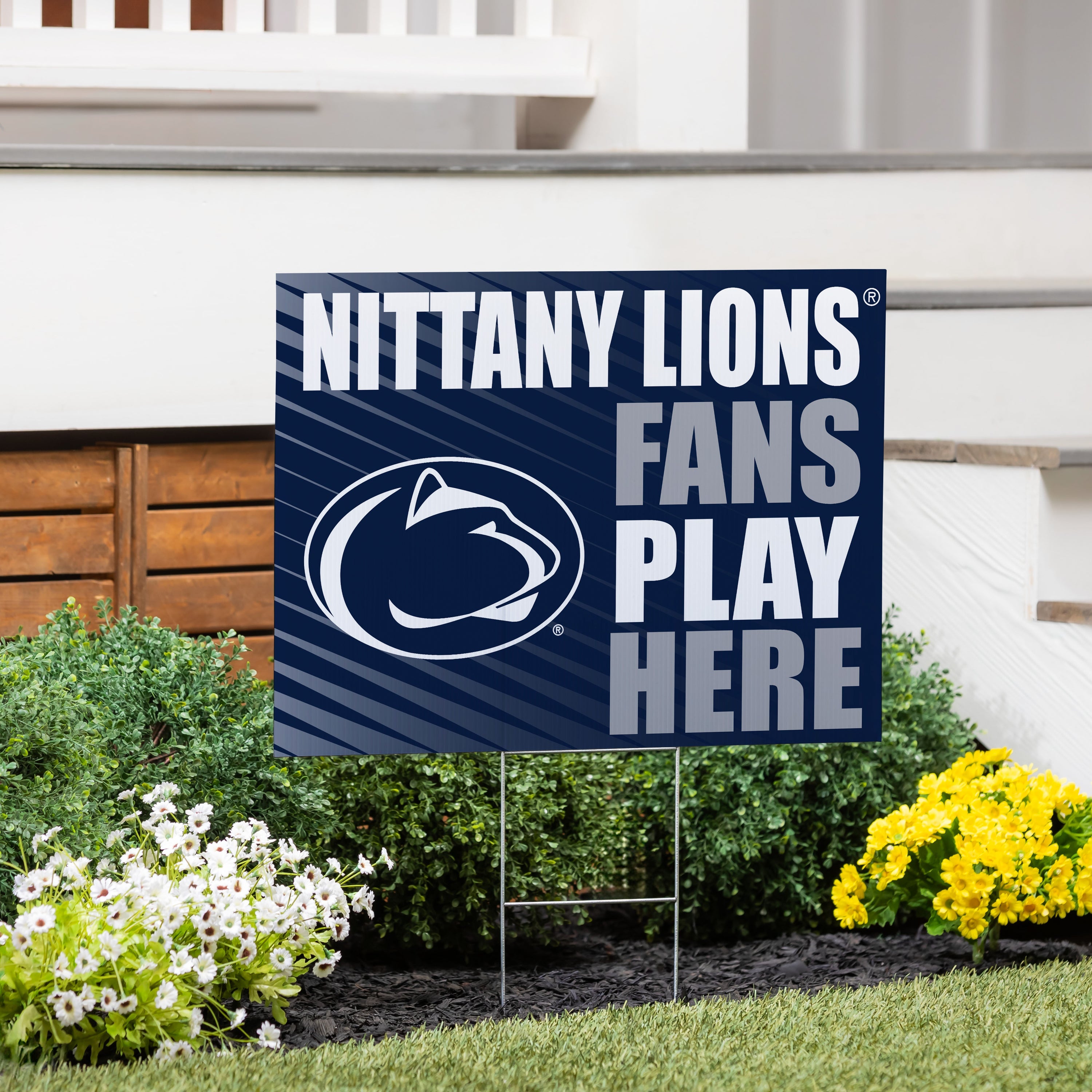 Penn State Coroplast Yard Sign "Fans Play Here" - Sports Collectibles, Sports Memorabilia, Sports Fan Shop, Sports Gifts
