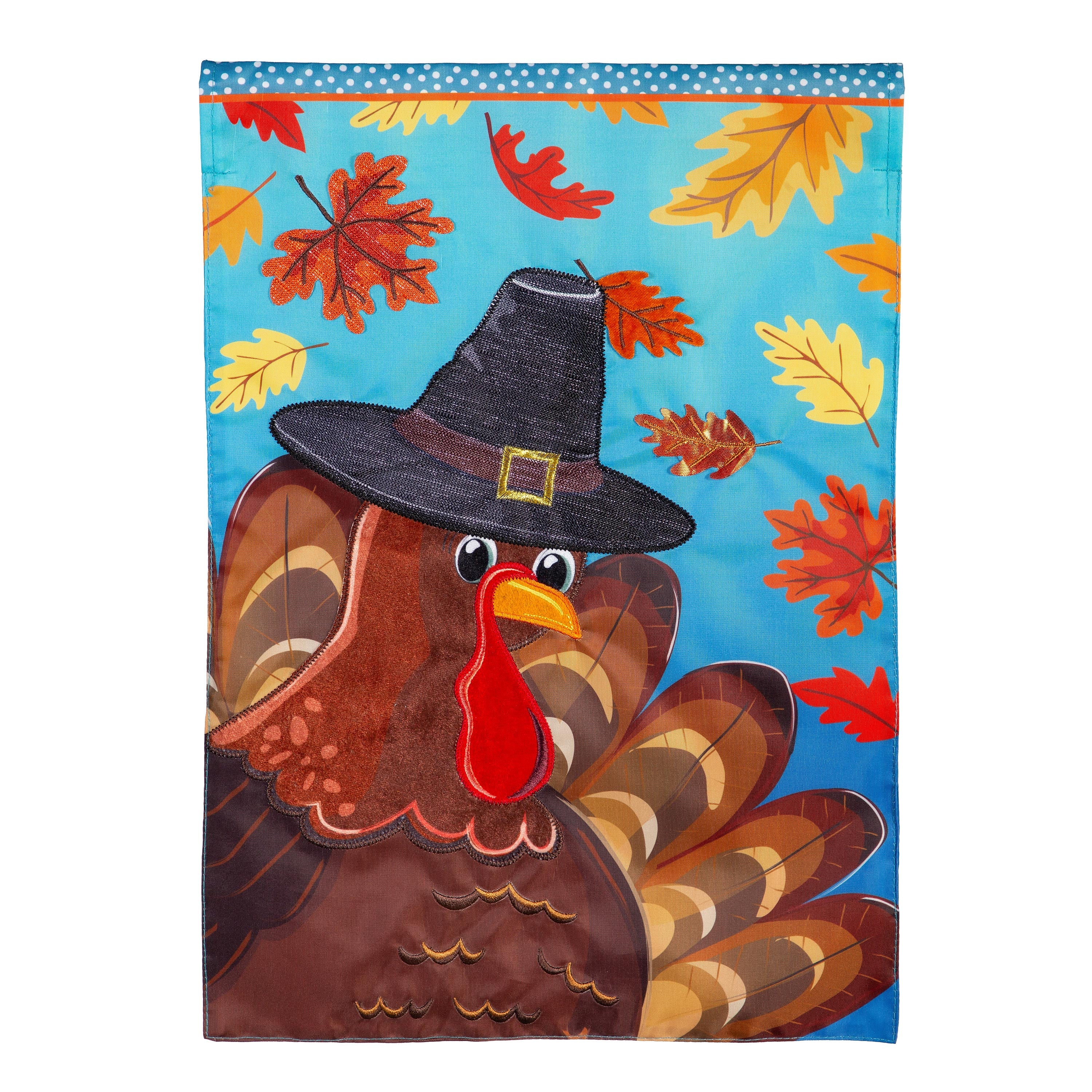 Turkey Time Applique House Flag - Sports Collectibles, Sports Memorabilia, Sports Fan Shop, Sports Gifts
