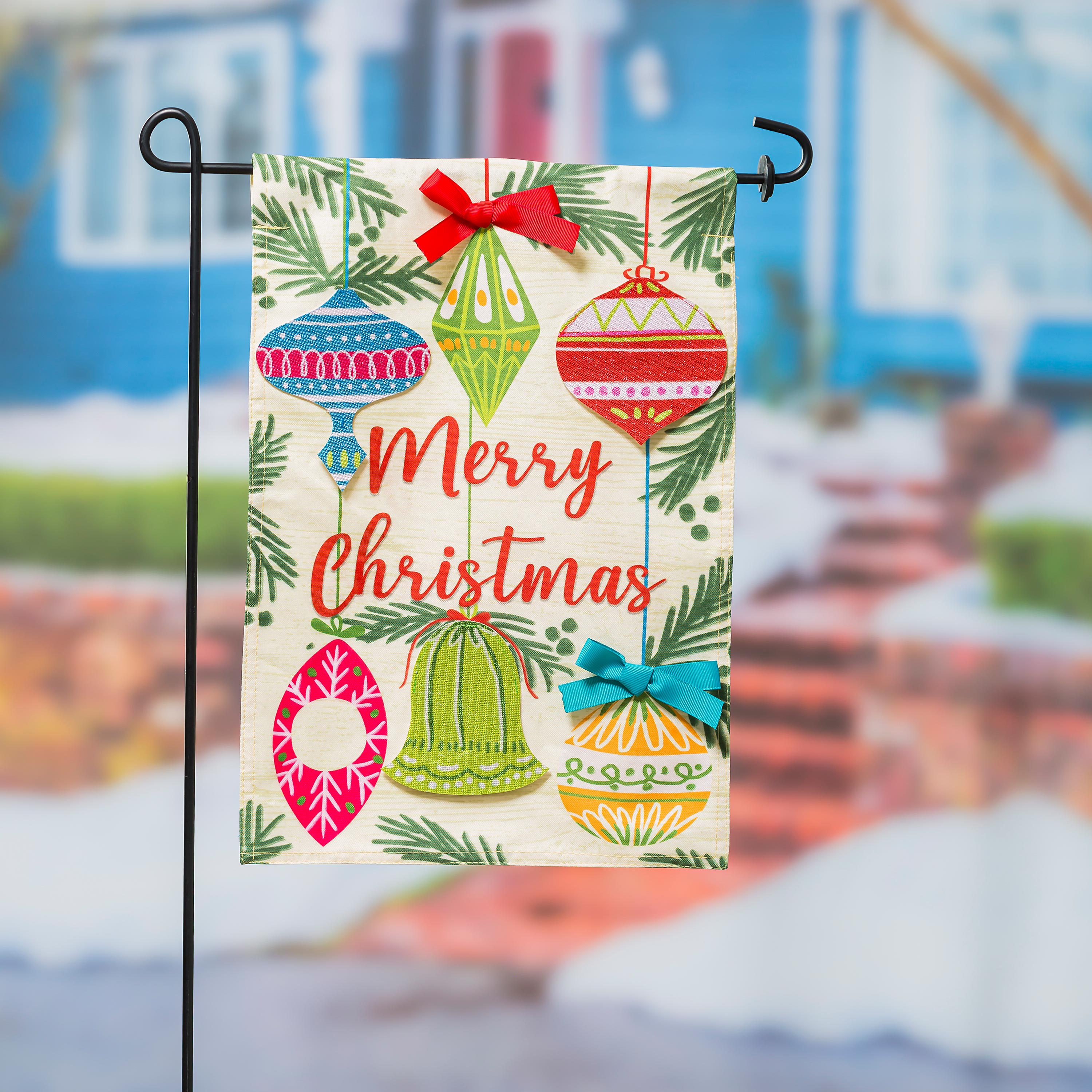 Merry Christmas Ornaments Garden Linen Flag - Sports Collectibles, Sports Memorabilia, Sports Fan Shop, Sports Gifts