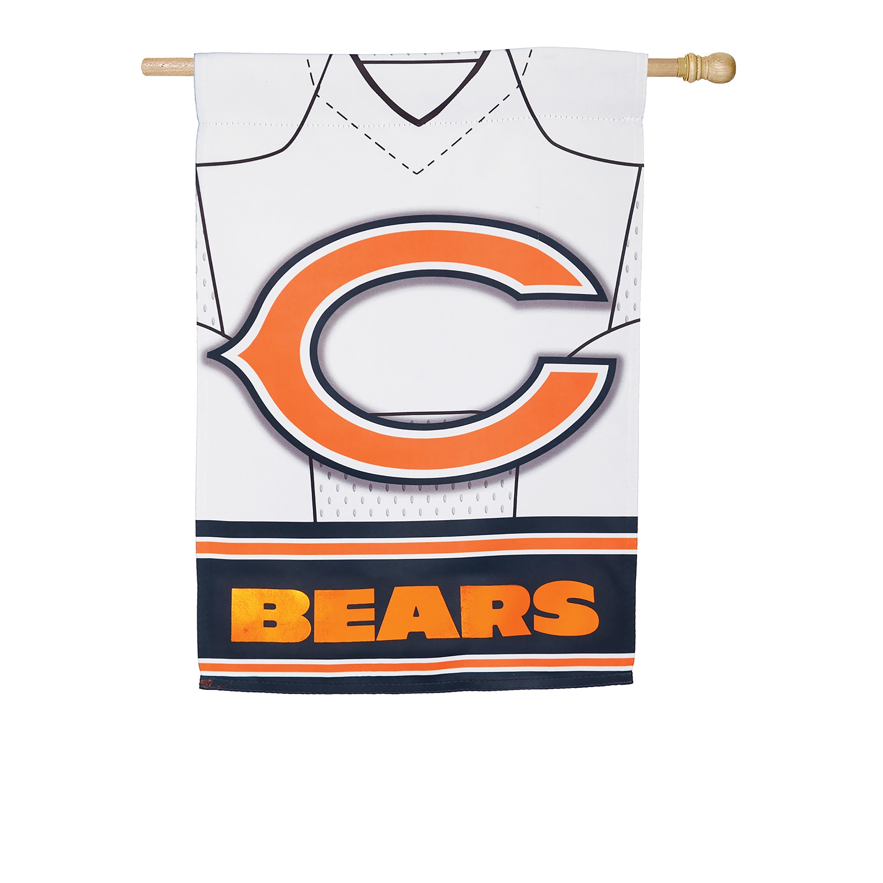 Flag, DS Suede, Foil, Reg, Jersey, Chicago Bears - Sports Collectibles, Sports Memorabilia, Sports Fan Shop, Sports Gifts
