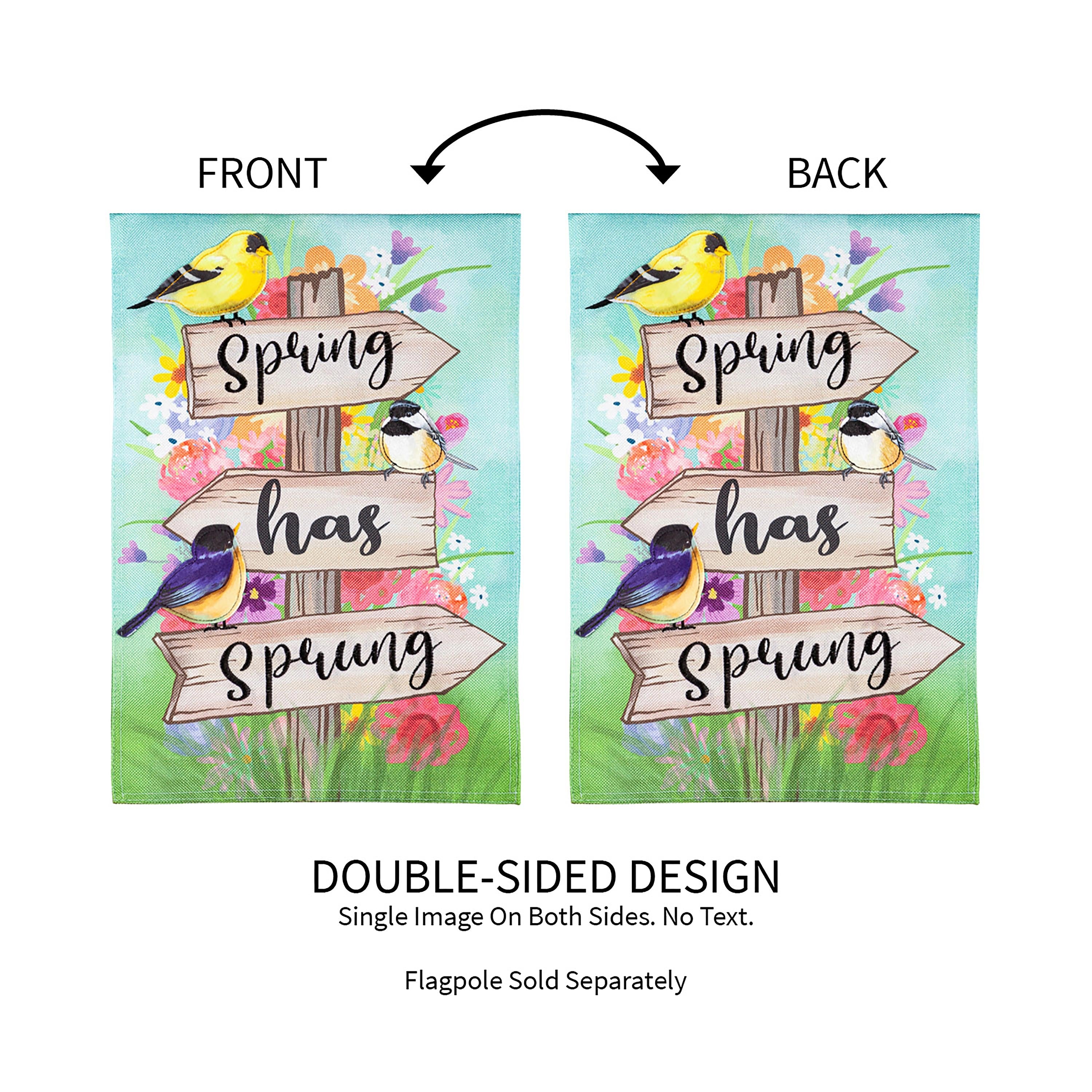 Spring Sign Burlap Garden Flag - Sports Collectibles, Sports Memorabilia, Sports Fan Shop, Sports Gifts