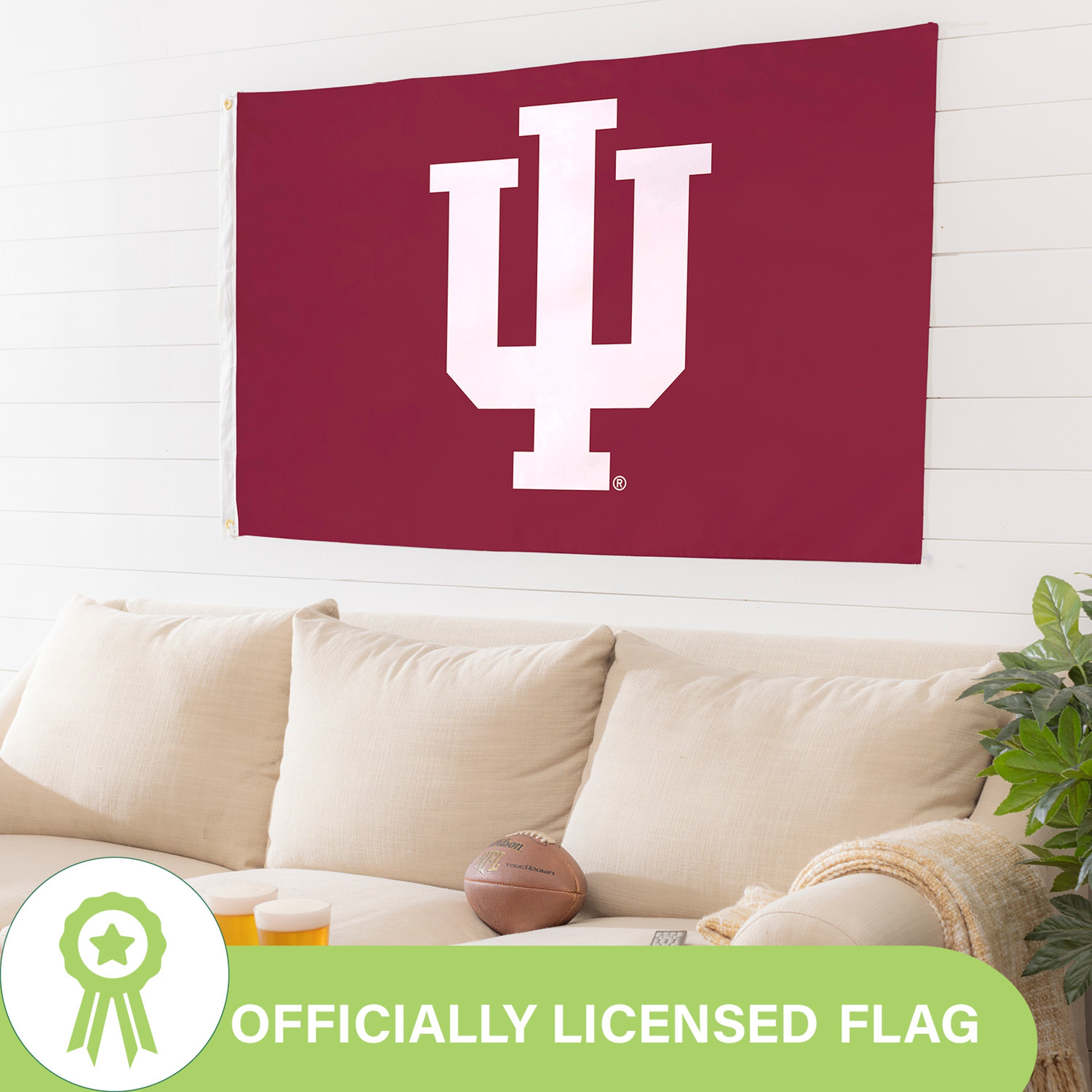 3'x5' Single Sided Flag w/ 2 Grommets, Indiana University - Sports Gifts, Sports Memorabilia, Sports Collectibles, Fan Shop