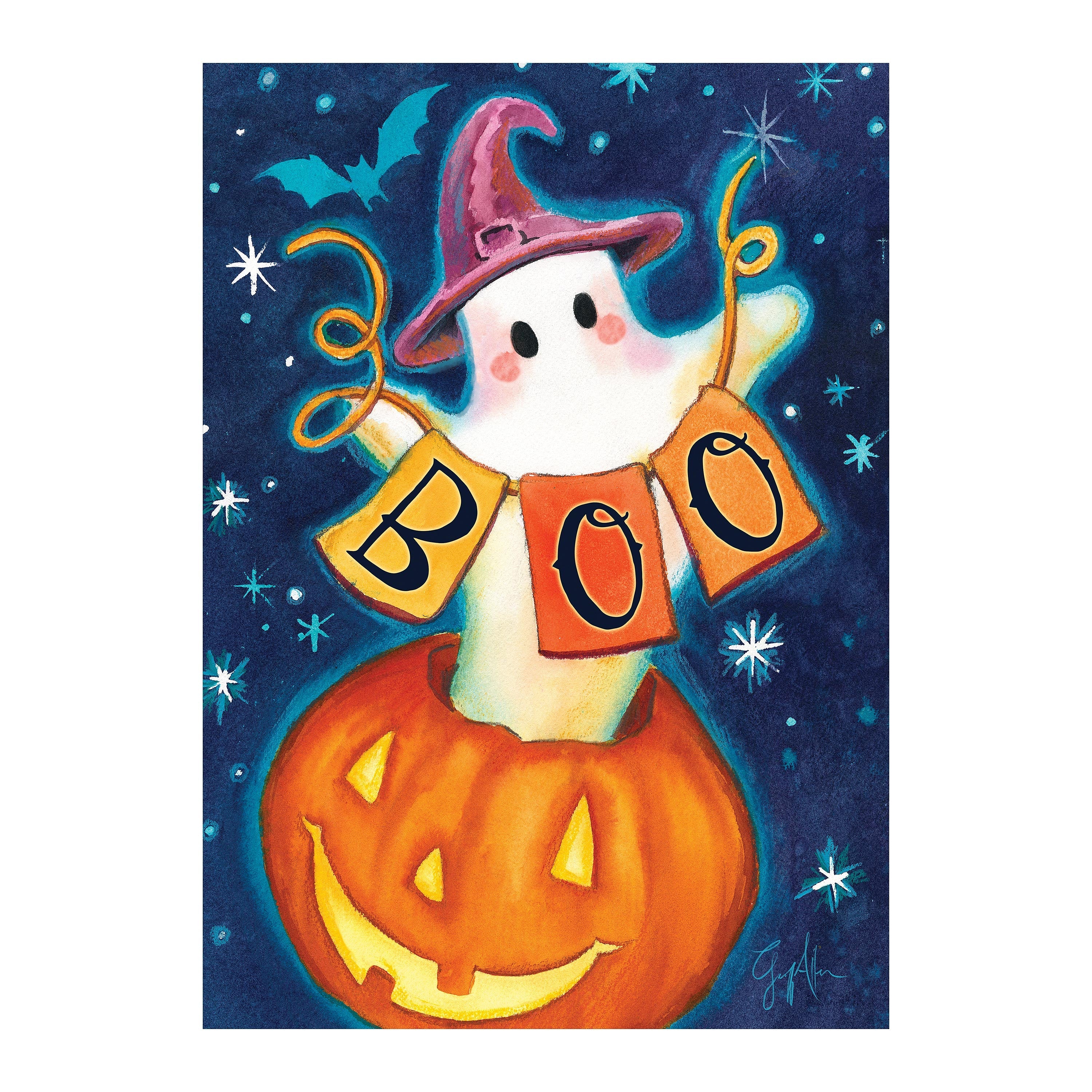 Boo Suede Garden Flag - Sports Collectibles, Sports Memorabilia, Sports Fan Shop, Sports Gifts