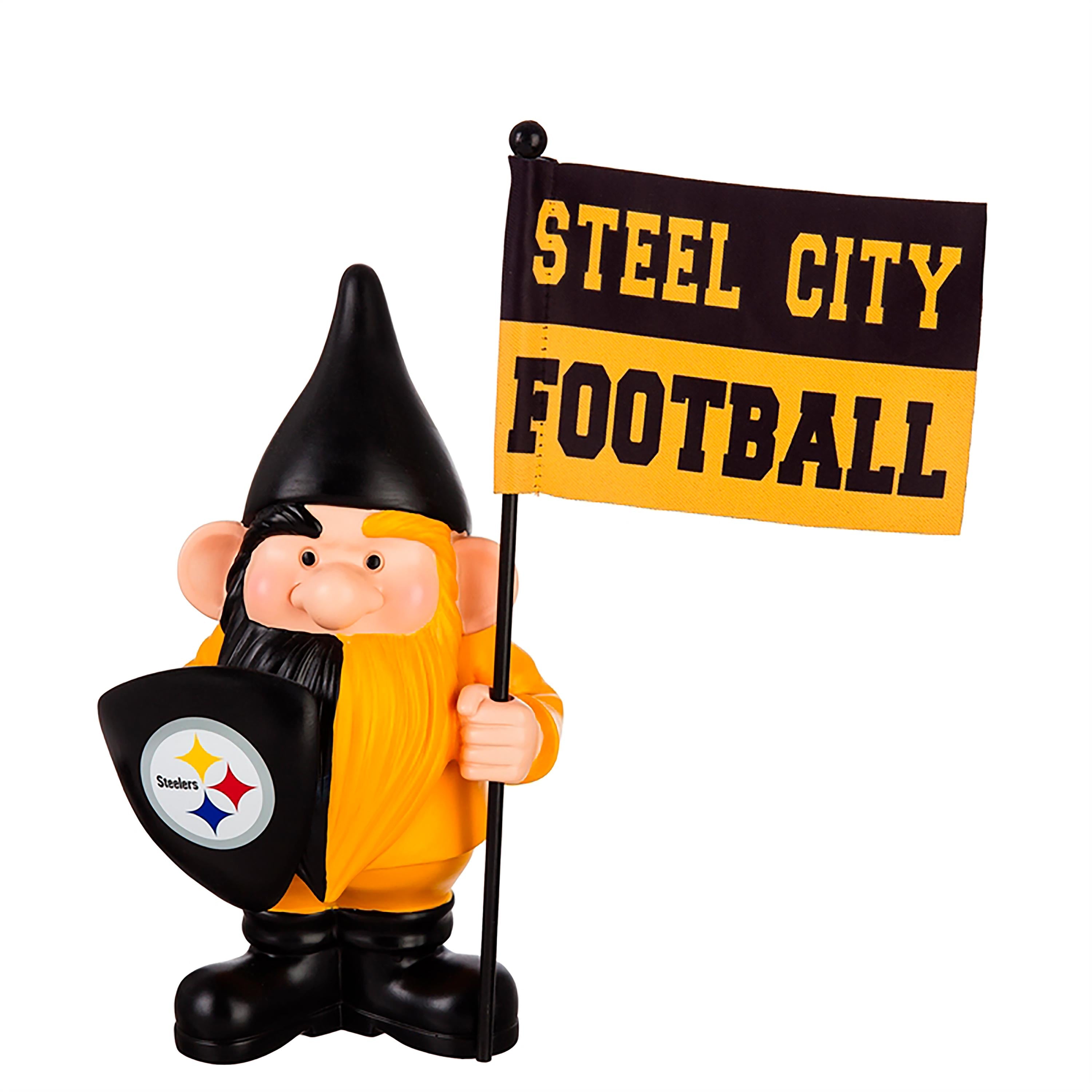 Pittsburgh Steelers, Flag Holder Gnome - Sports Collectibles, Sports Memorabilia, Sports Fan Shop, Sports Gifts