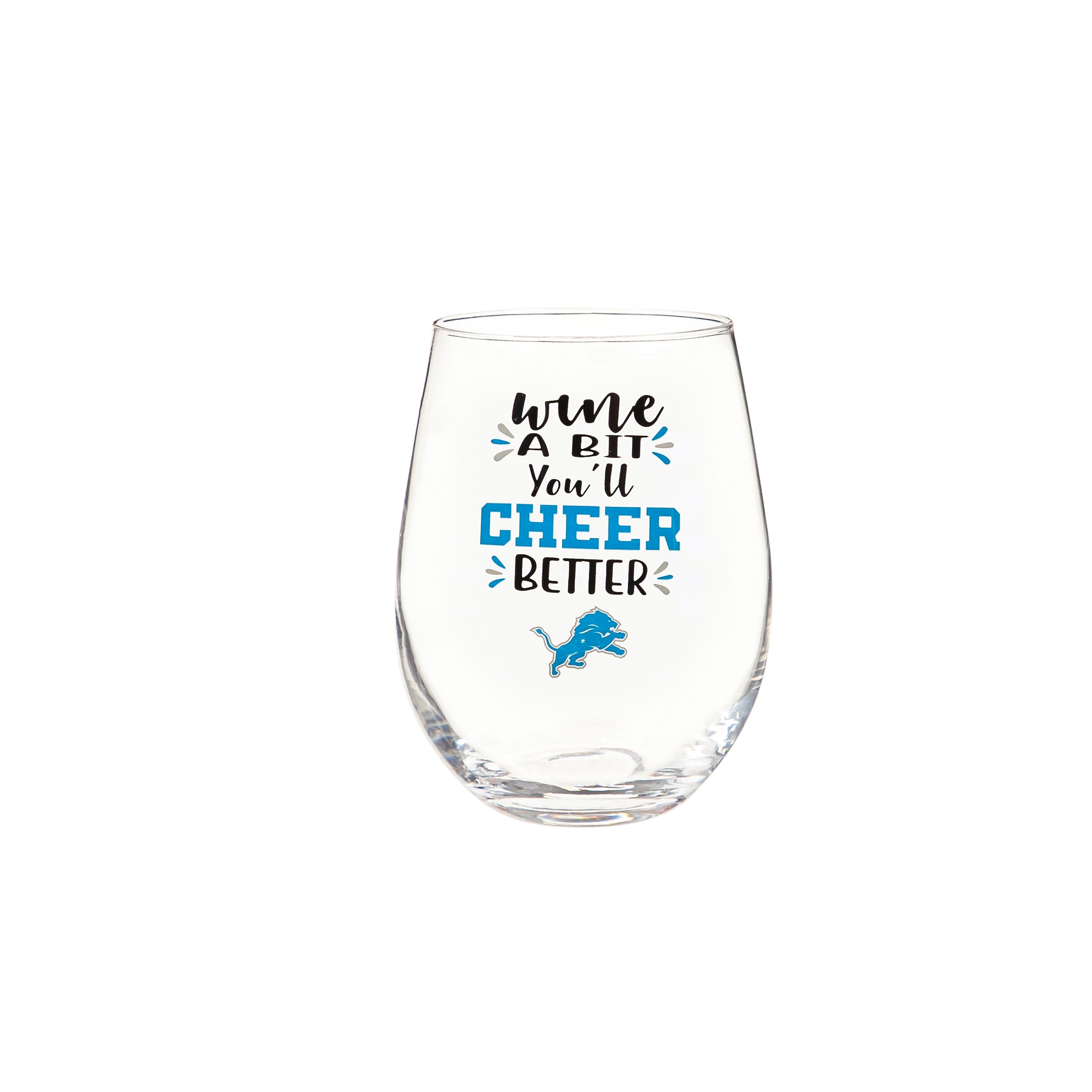 Detroit Lions, 17oz Boxed Stemless Wine - Sports Gifts, Sports Memorabilia, Sports Collectibles, Fan Shop